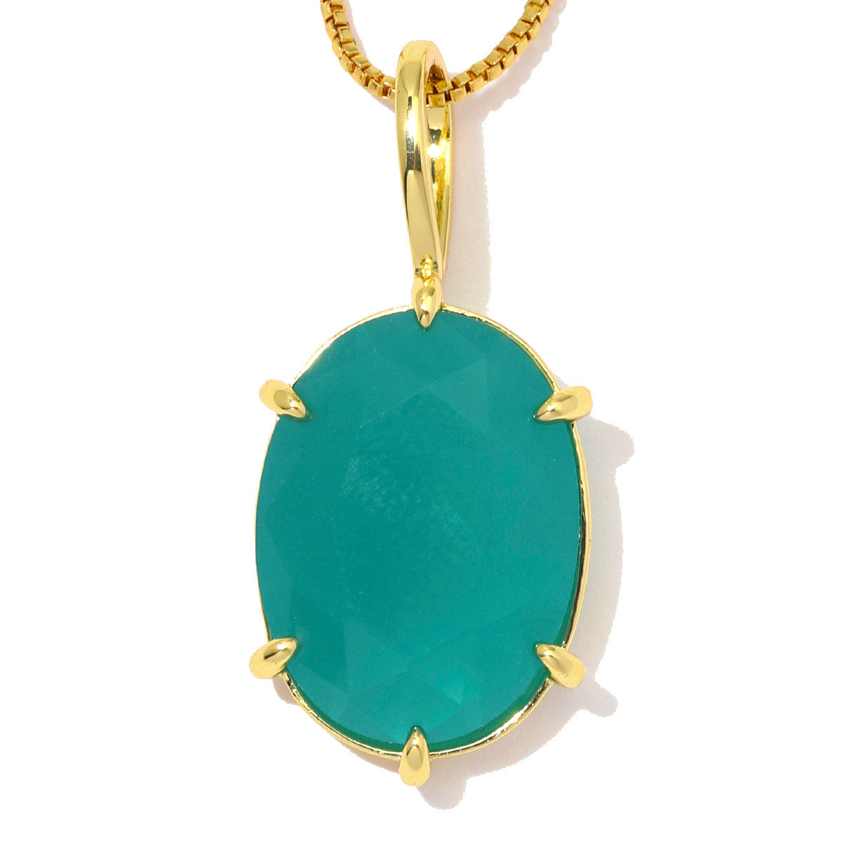 6pcs/Lot Luxury Copper Square Oval Glass Stone DIY Charms Waterdrop Necklace Pendants Woman Geometric Jewelry Wholesale