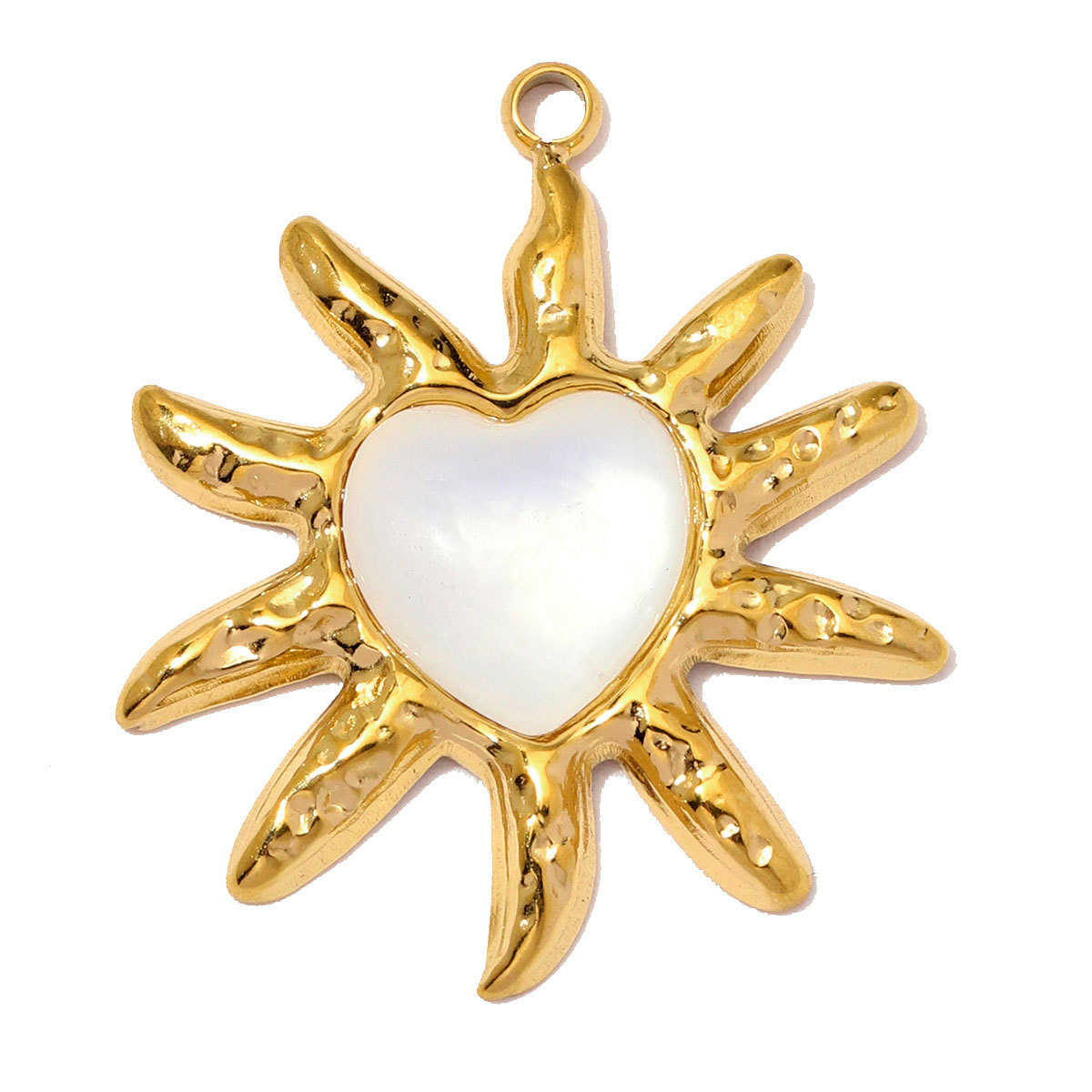 6pcs/Lot Retro Stainless Steel ABS Pearl Rose DIY Charm Dog Sun Hand Necklace Pendants Woman Enamel Strawberry Jewelry Wholesale