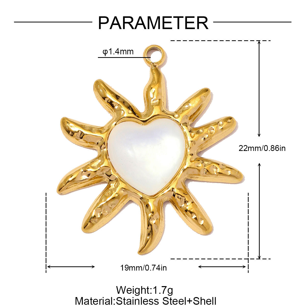 6pcs/Lot Retro Stainless Steel ABS Pearl Rose DIY Charm Dog Sun Hand Necklace Pendants Woman Enamel Strawberry Jewelry Wholesale