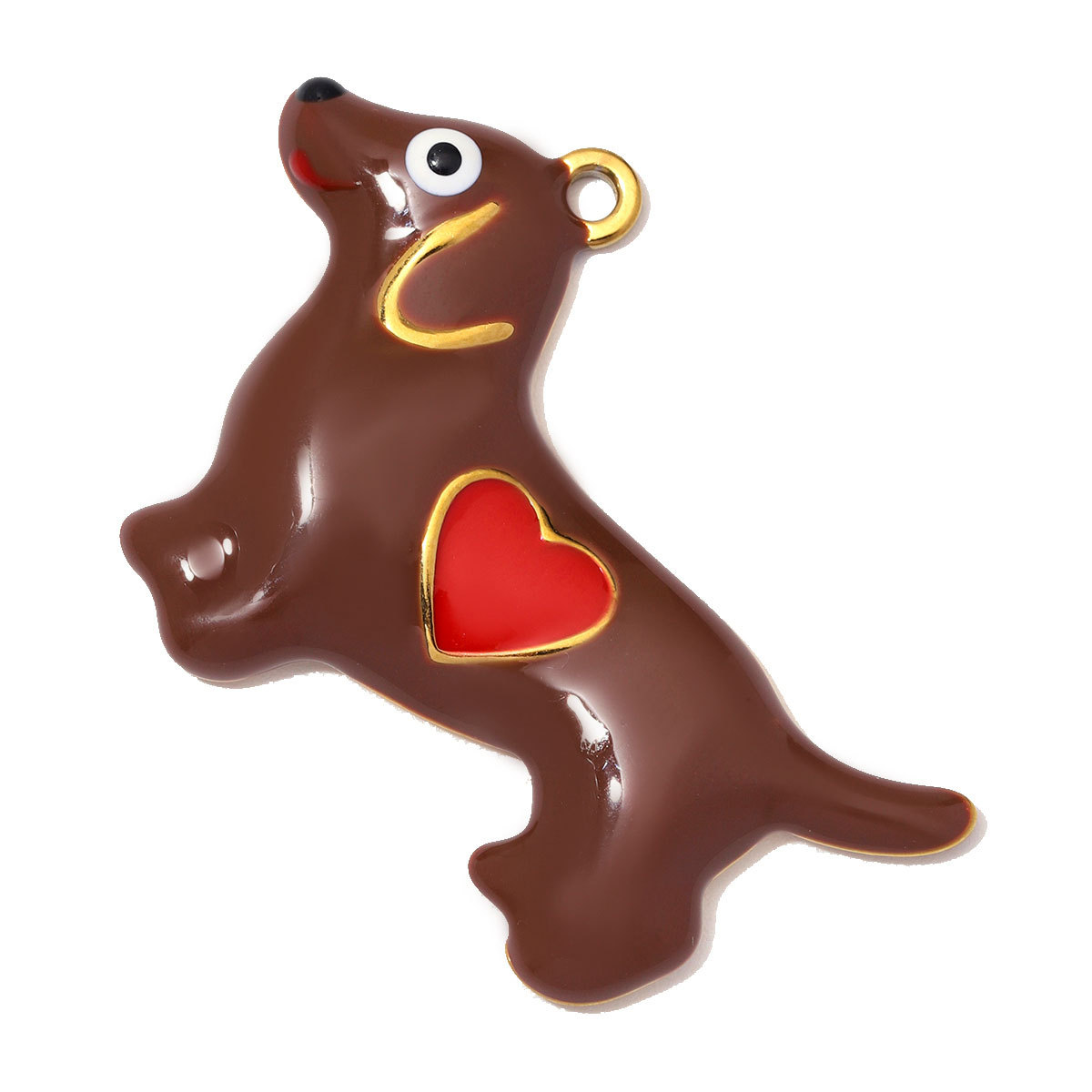 6pcs/Lot Stainless Steel Enamel Labrador Dachshund DIY Charm Bulldog Golden Retriever Necklace Pendant Woman Dog Jewelry Wholesale