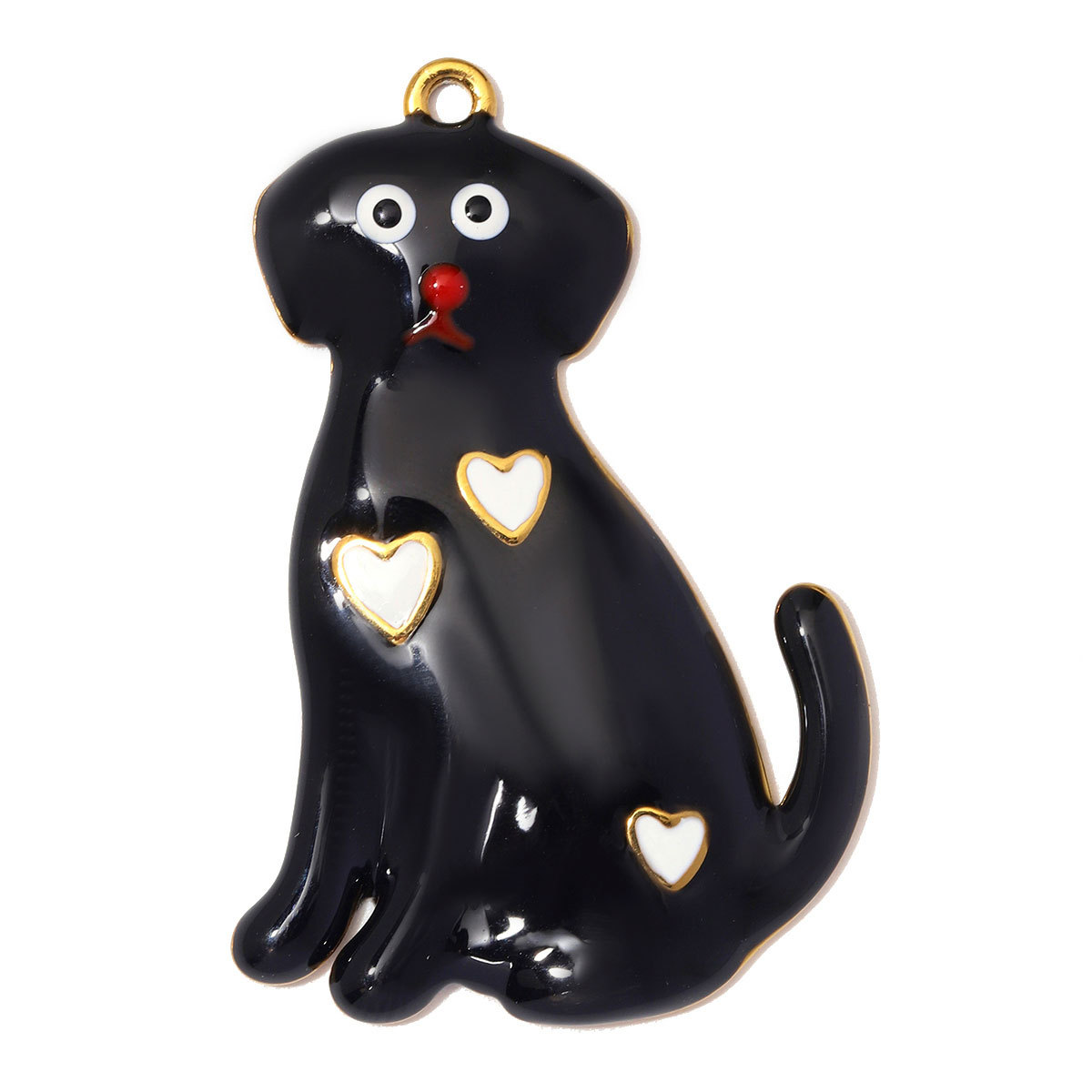 6pcs/Lot Stainless Steel Enamel Labrador Dachshund DIY Charm Bulldog Golden Retriever Necklace Pendant Woman Dog Jewelry Wholesale