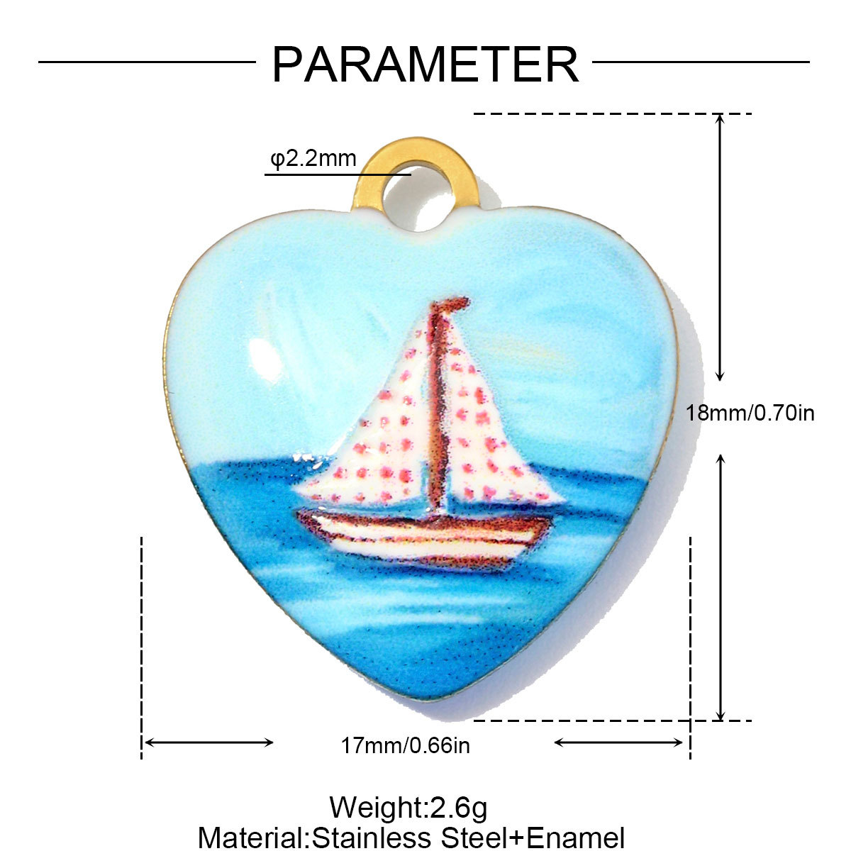 6pcs/Lot Stainless Steel Enamel Cat Swan DIY Earring Charms Sun Swimwear Necklace Pendants Woman Sail Boat Cup Jewelry Wholesale