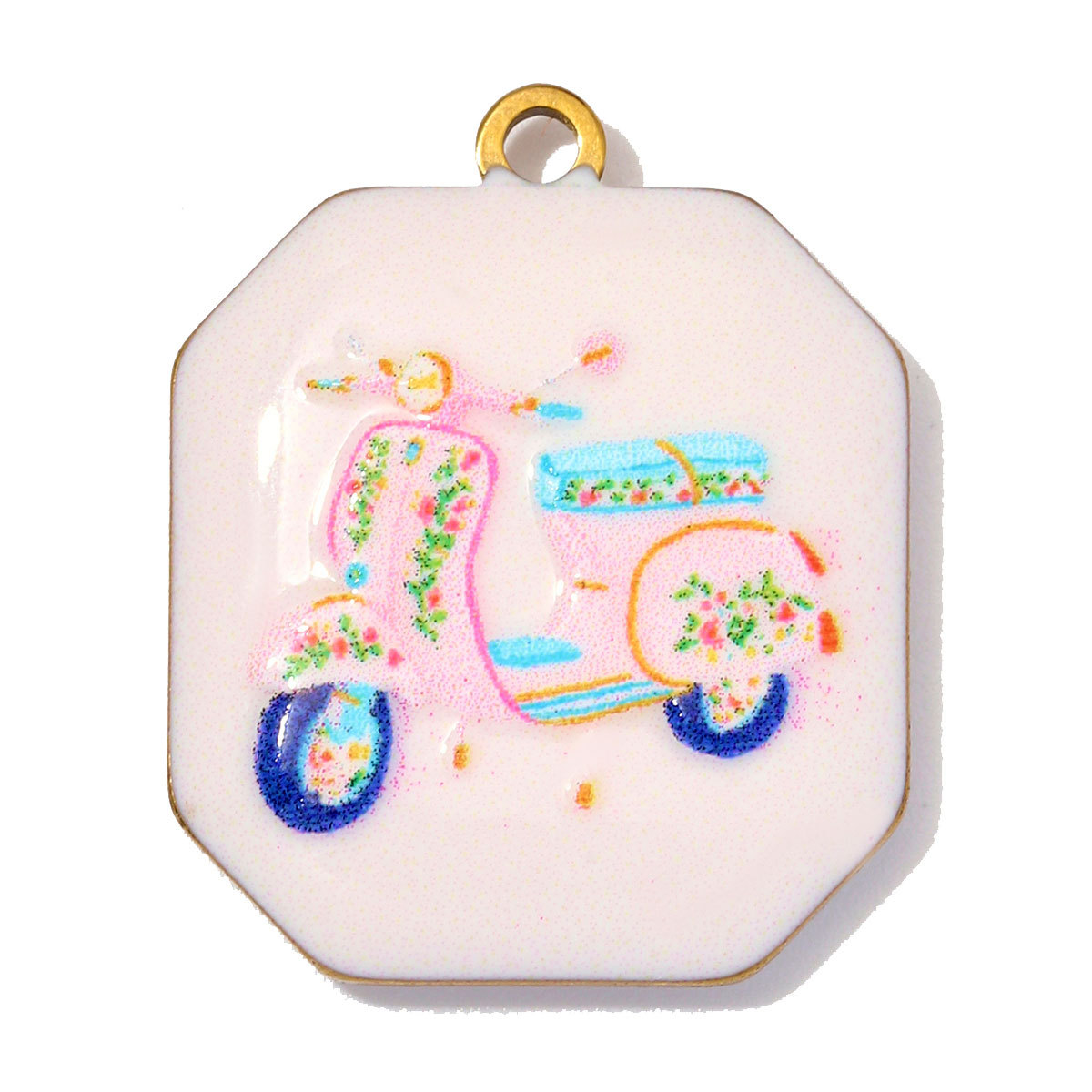 6pcs/Lot Stainless Steel Enamel Cat Swan DIY Earring Charms Sun Swimwear Necklace Pendants Woman Sail Boat Cup Jewelry Wholesale