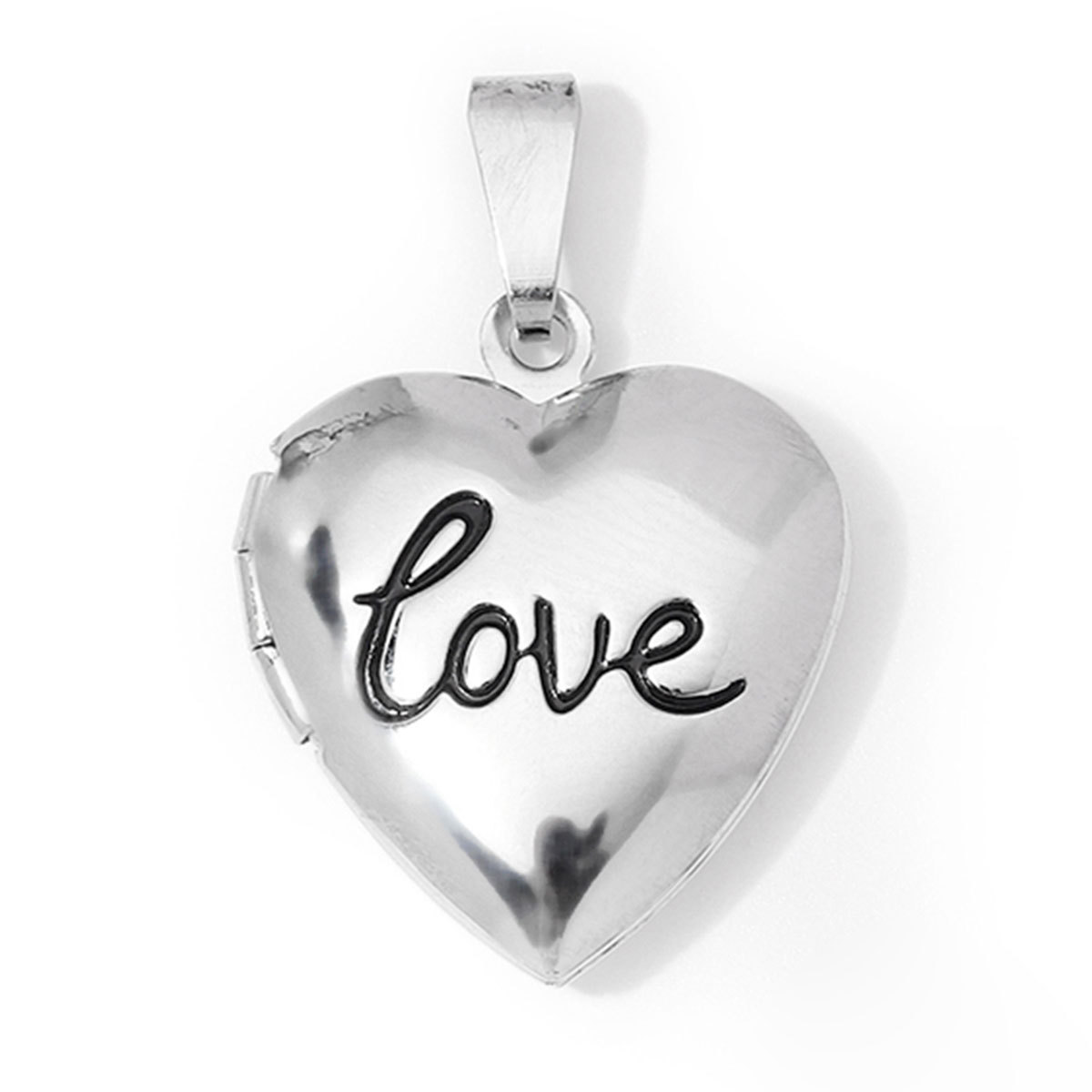 3pcs/Lot Stainless Steel Mirror Polish Love Heart Locket Pendant for Women Family Image Necklace Personalized Anniversary Gifts