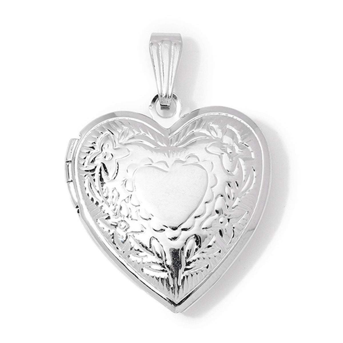 3pcs/Lot Stainless Steel Mirror Polish Love Heart Locket Pendant for Women Family Image Necklace Personalized Anniversary Gifts