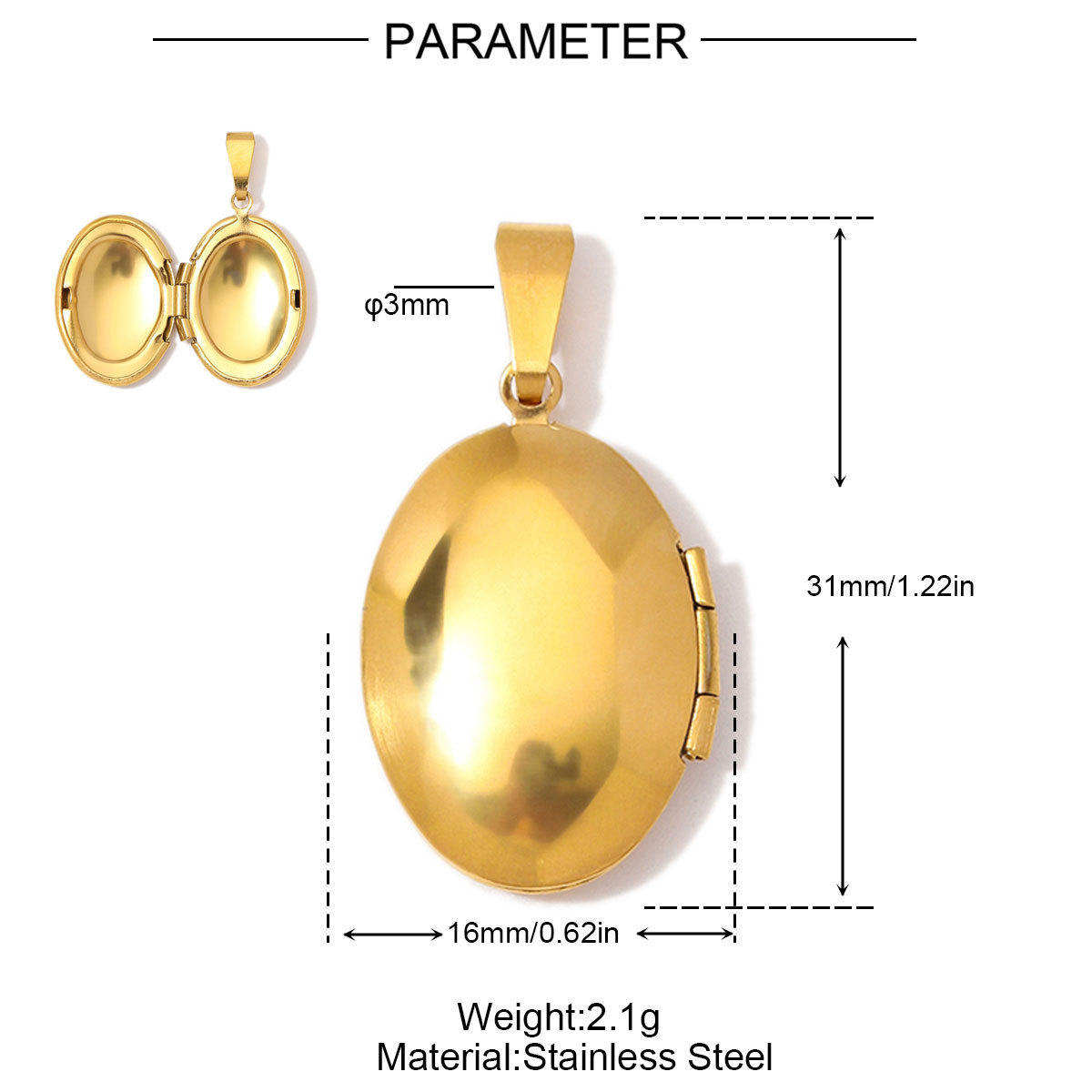 6pcs/Lot Wholesale Stainless Steel Round Oval Locket Picture Charm Rhinestone Love Heart Necklace Pendant Woman Special Gift Jewelry