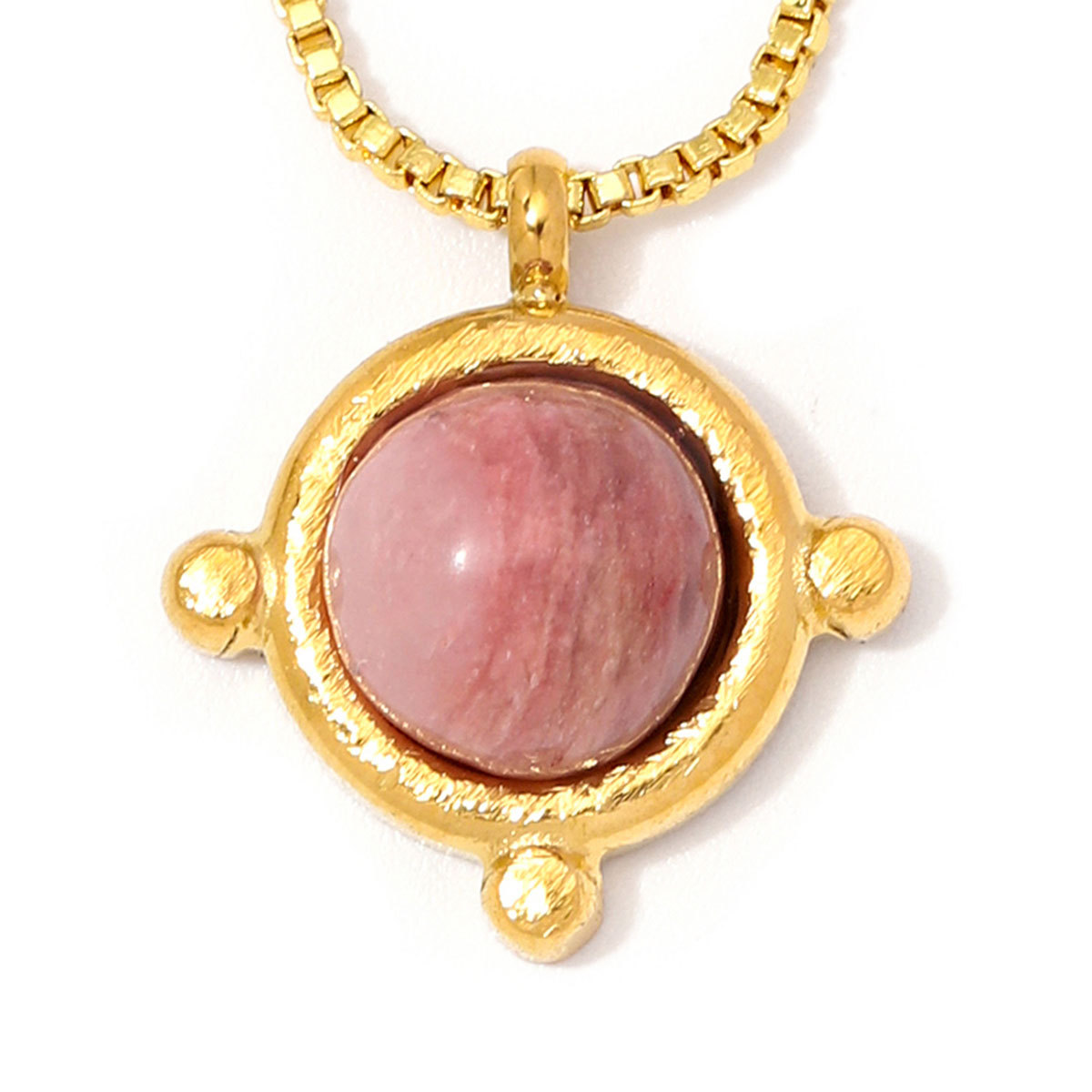 6pcs/Lot Stainless Steel Natural Stone Round DIY Charms Oval Heart African Jade Necklace Pendants Woman Rhodochrosite Jewelry