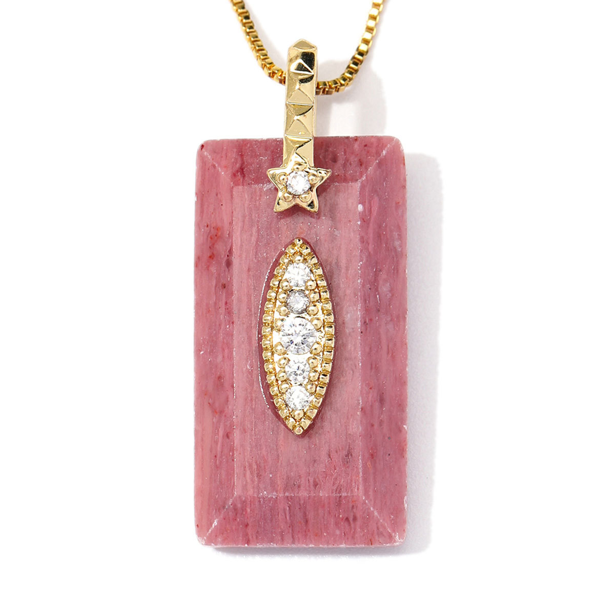 6pcs/Lot Fashion Copper Zircon Evil Eye Star DIY Charms Square Lapis Lazuli Necklace Pendants Woman Natural Stone Jewelry Wholesale