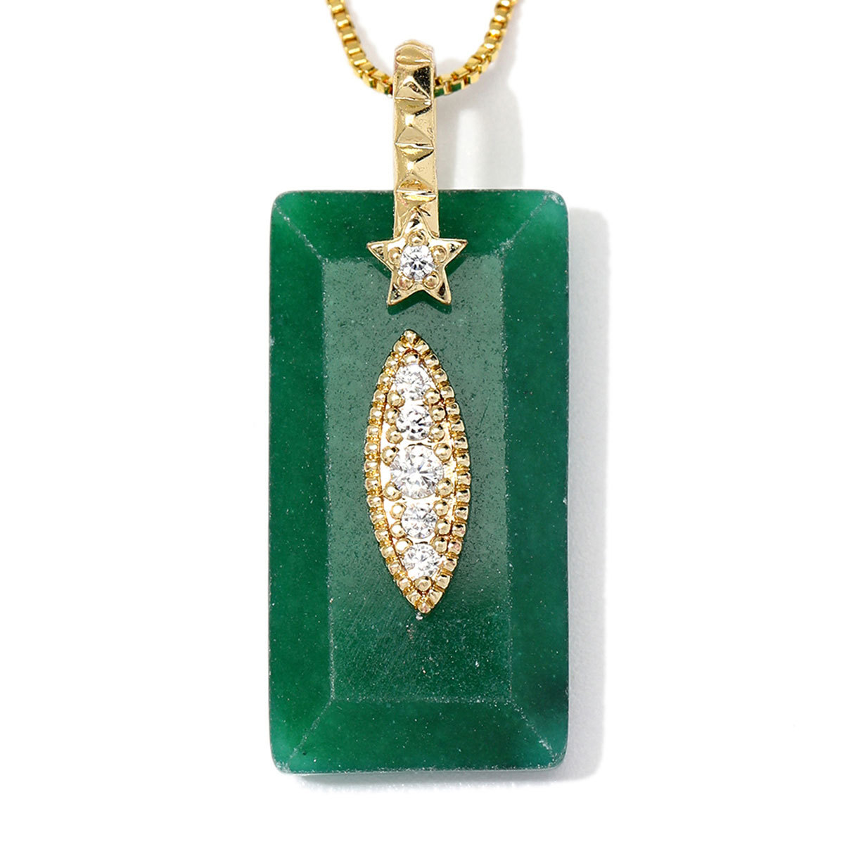 6pcs/Lot Fashion Copper Zircon Evil Eye Star DIY Charms Square Lapis Lazuli Necklace Pendants Woman Natural Stone Jewelry Wholesale