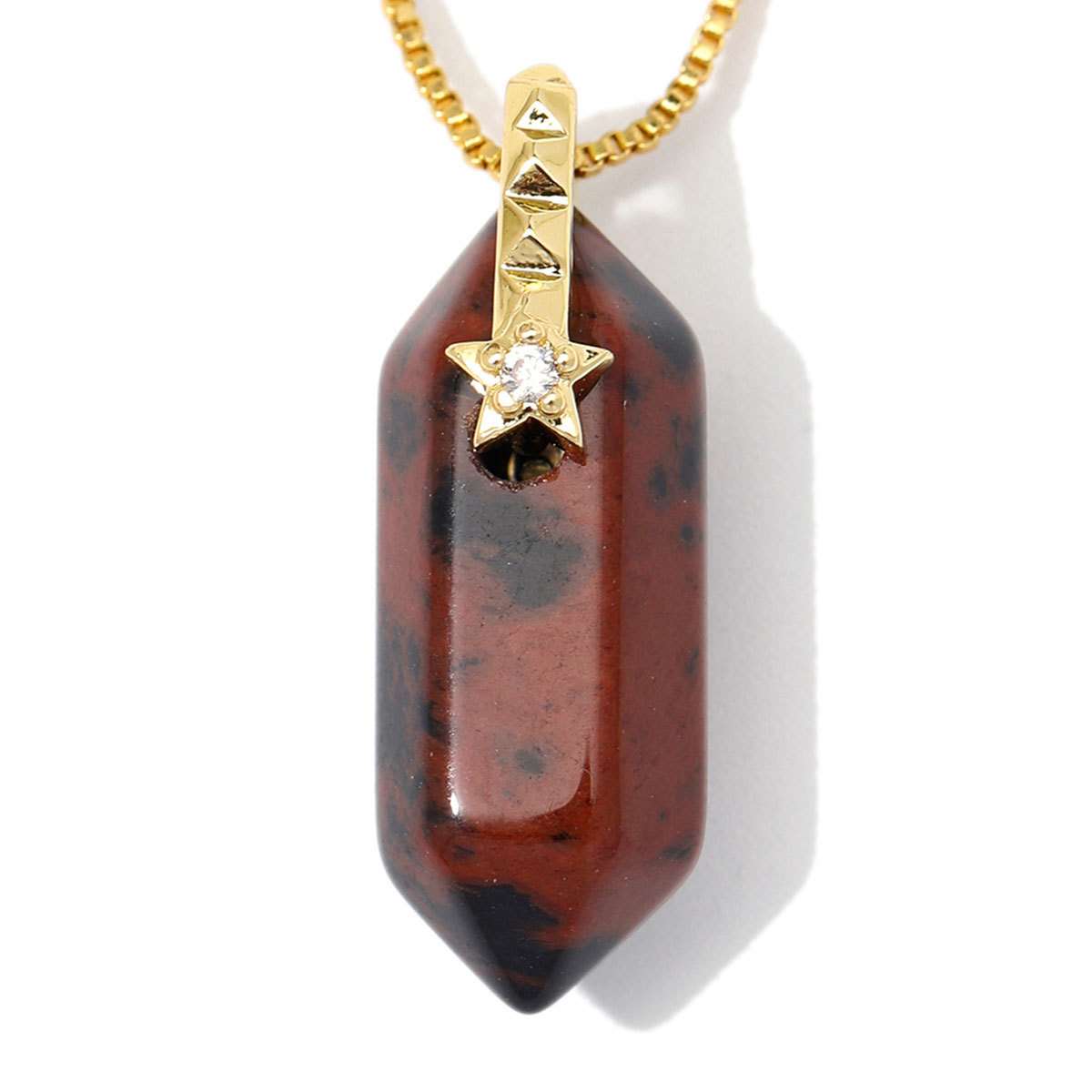 6pcs/Lot Natural Stone Copper Diamond Shape Black Agate DIY Charm Square Zircon Star Necklace Pendant Woman Jewelry Wholesale