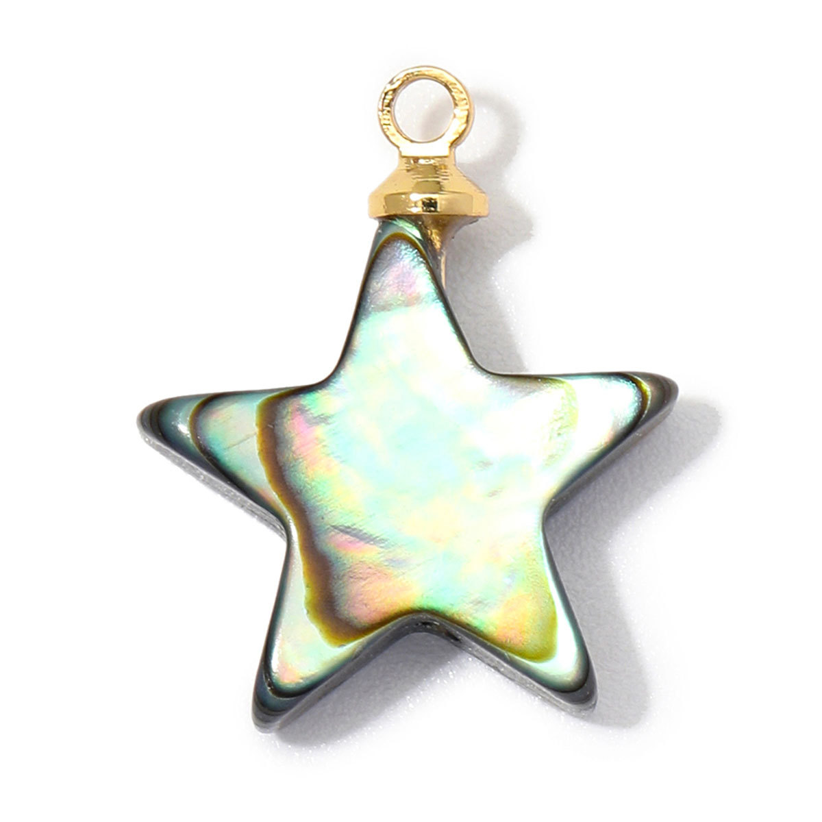6pcs/Lot Copper Star Moon Circle DIY Earring Charms Lucky Mermaid Tail Fish Necklace Pendants Woman Waterdrop Jewelry Wholesale