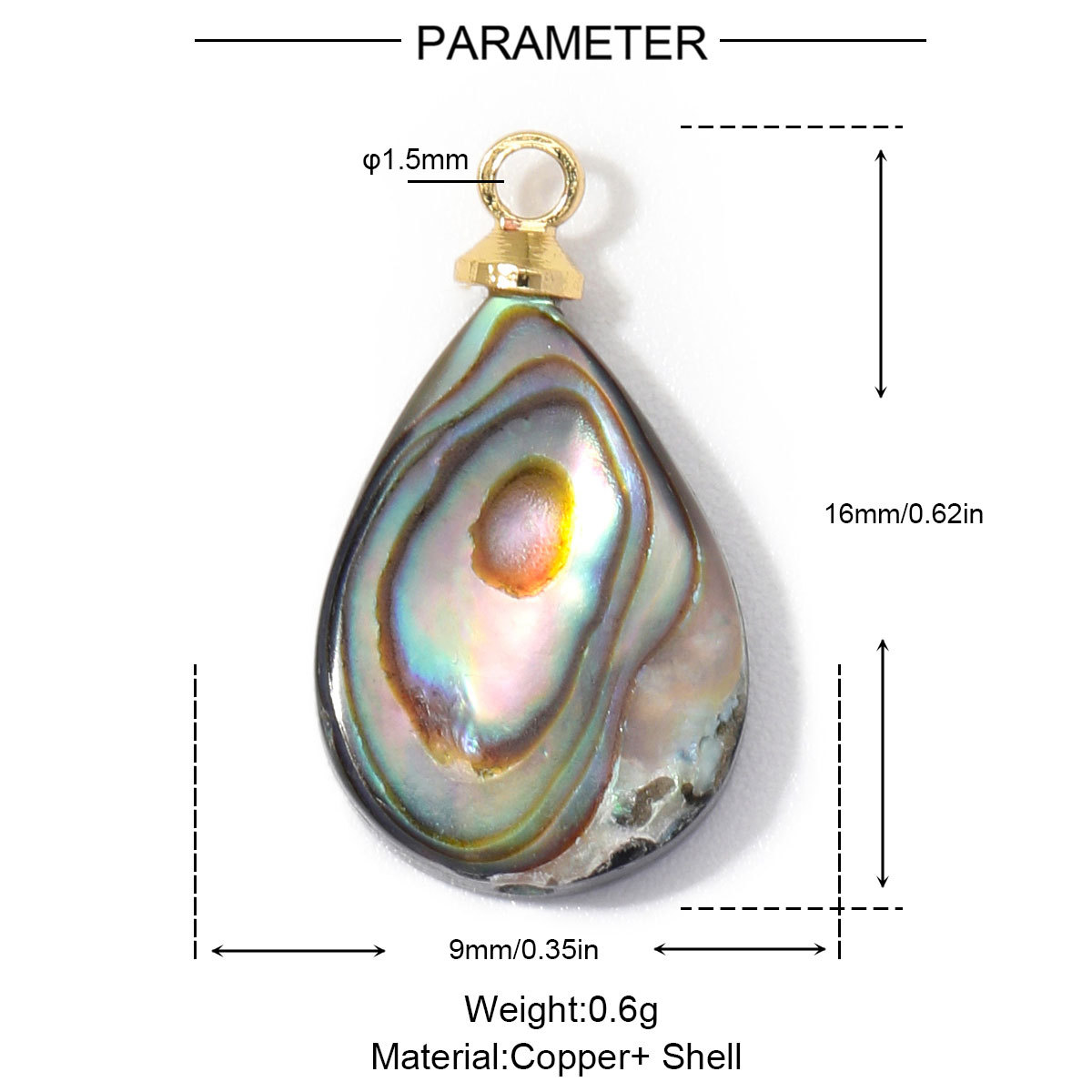 6pcs/Lot Copper Star Moon Circle DIY Earring Charms Lucky Mermaid Tail Fish Necklace Pendants Woman Waterdrop Jewelry Wholesale