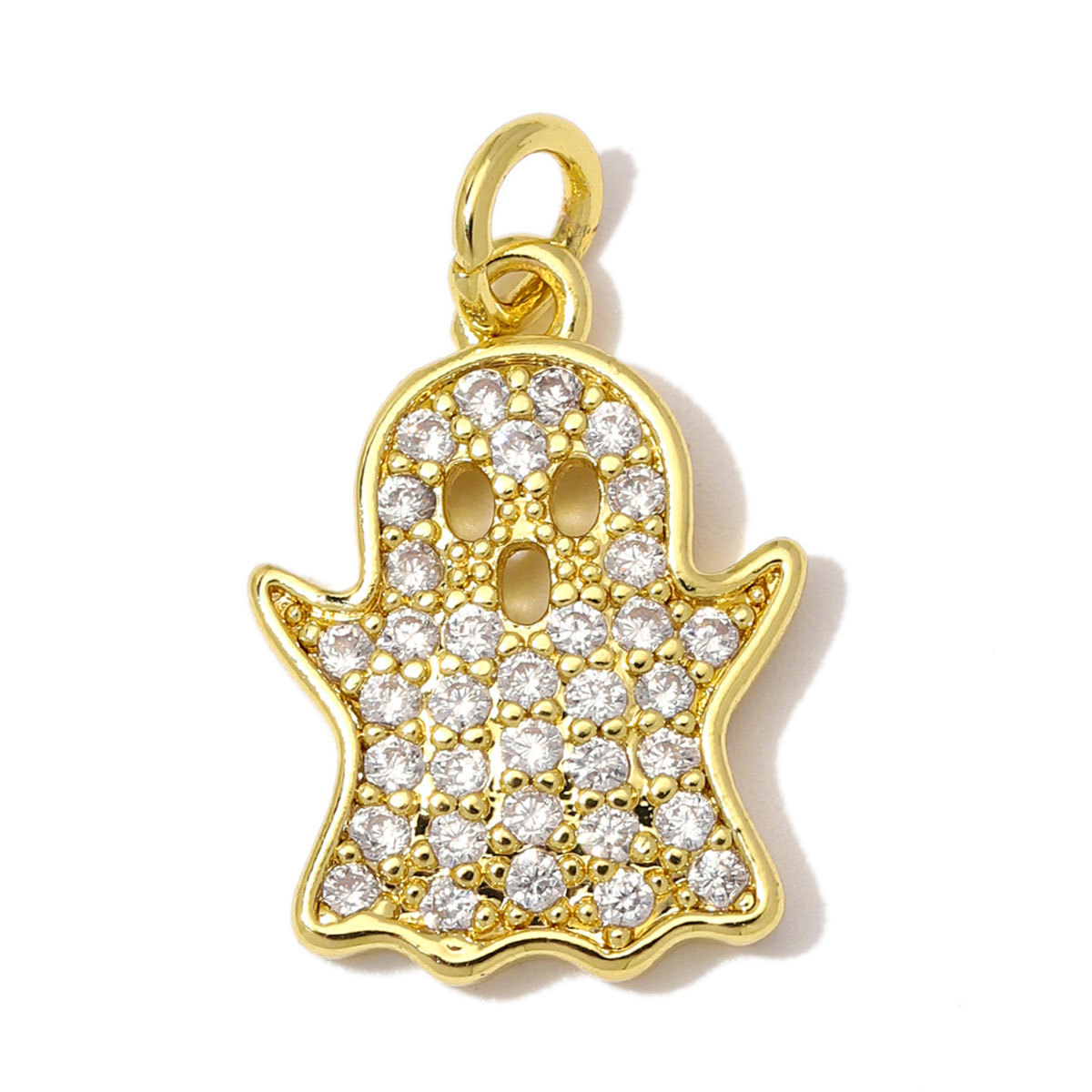 6pcs/Lot Wholesale Copper Zircon Ghost Witch Hat DIY Bracelet Charm Cross Virgin Mary Necklace Pendant Woman Halloween Gift Jewelry