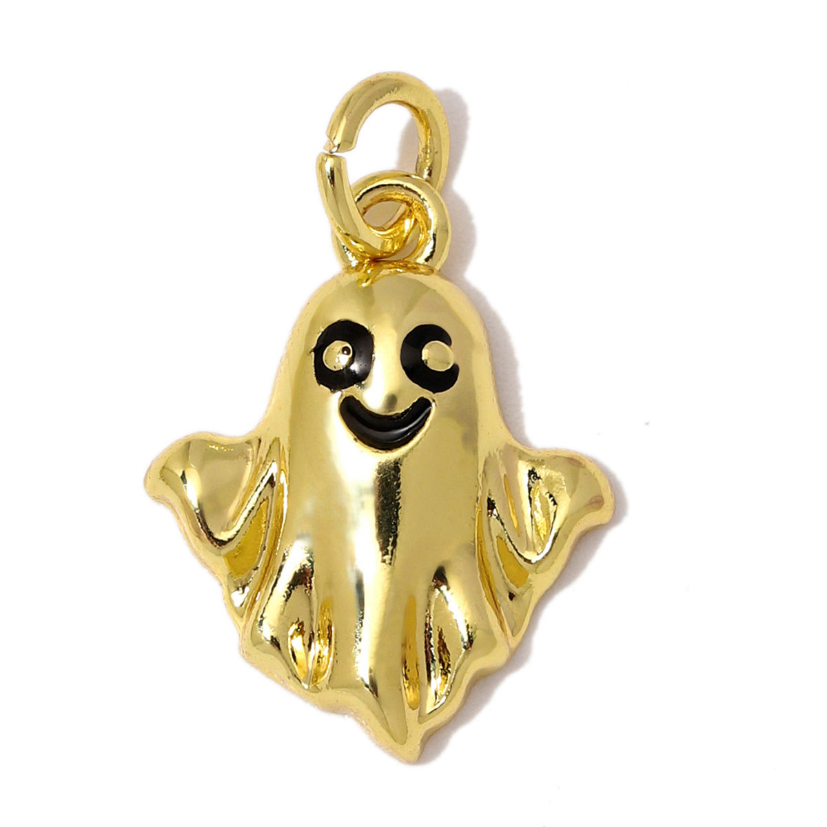 6pcs/Lot Wholesale Copper Zircon Ghost Witch Hat DIY Bracelet Charm Cross Virgin Mary Necklace Pendant Woman Halloween Gift Jewelry