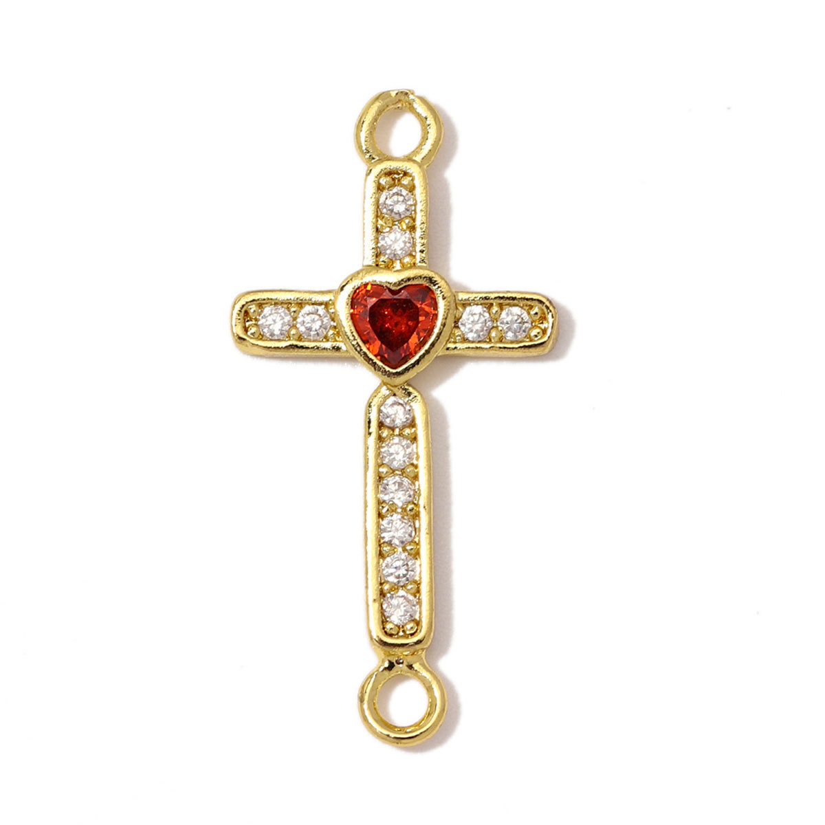 6pcs/Lot Wholesale Copper Zircon Ghost Witch Hat DIY Bracelet Charm Cross Virgin Mary Necklace Pendant Woman Halloween Gift Jewelry
