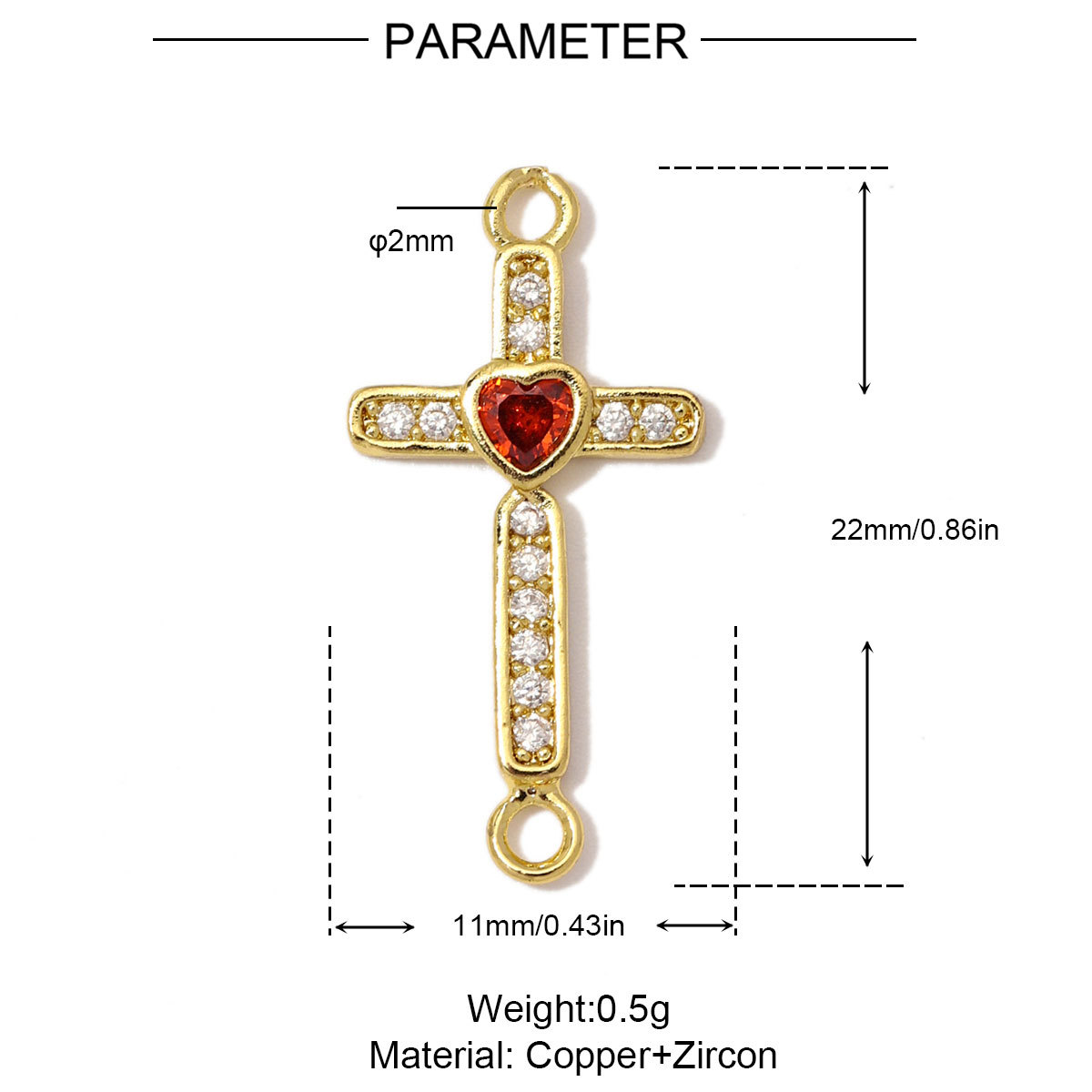 6pcs/Lot Wholesale Copper Zircon Ghost Witch Hat DIY Bracelet Charm Cross Virgin Mary Necklace Pendant Woman Halloween Gift Jewelry