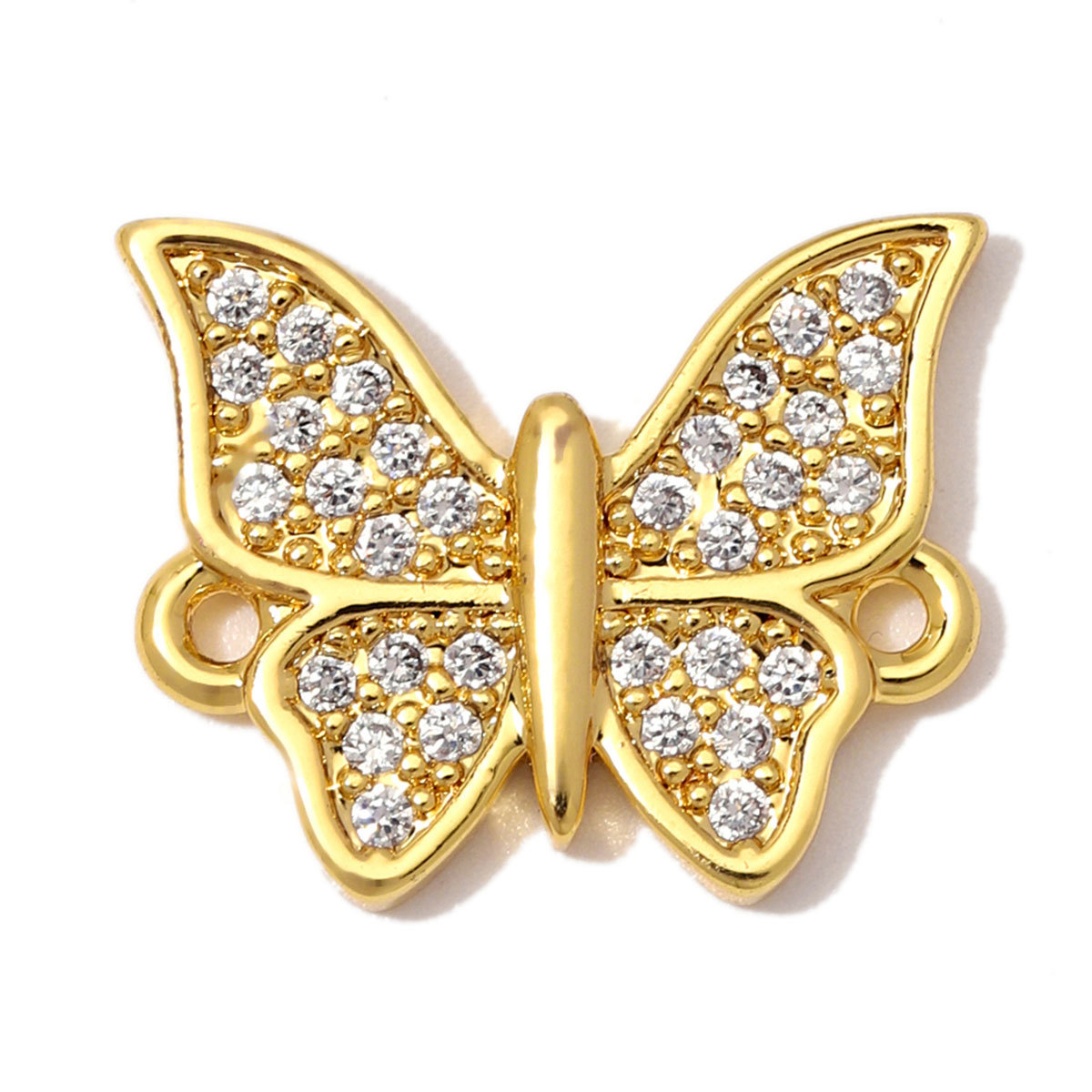 6pcs/Lot Copper Zircon Coffee Cup Butterfly DIY Bracelet Charms Sail Boat Heart Necklace Pendant Woman Rocket Jewelry Wholesale