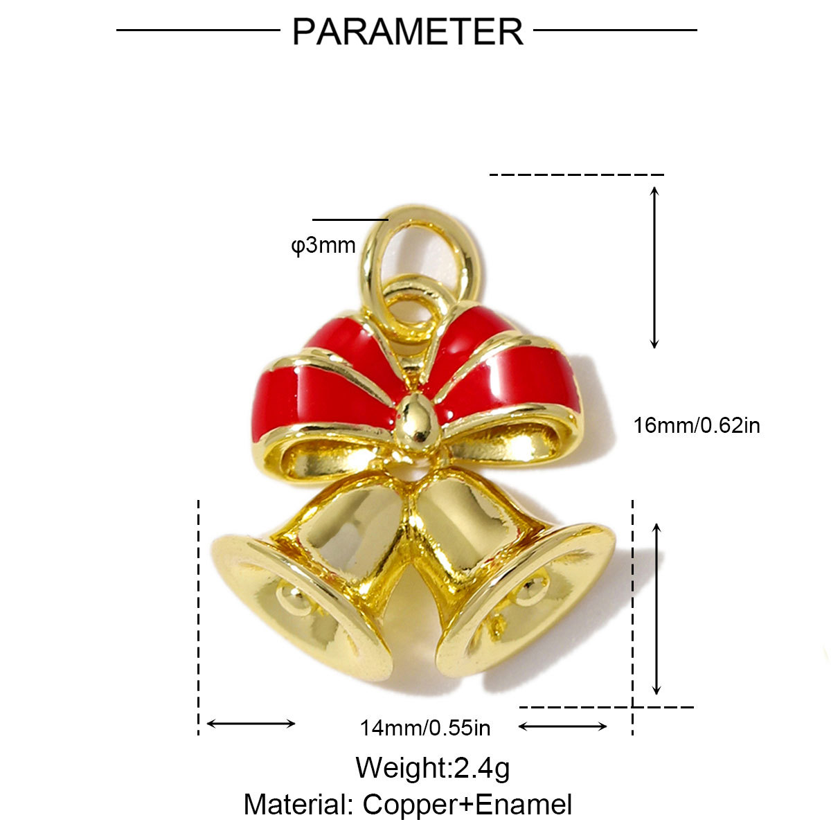 6pcs/Lot Wholesale Copper Zircon Santa Claus Bell DIY Bracelet Charms Snow House Necklace Pendant Woman Christmas Hat Gift Jewelry