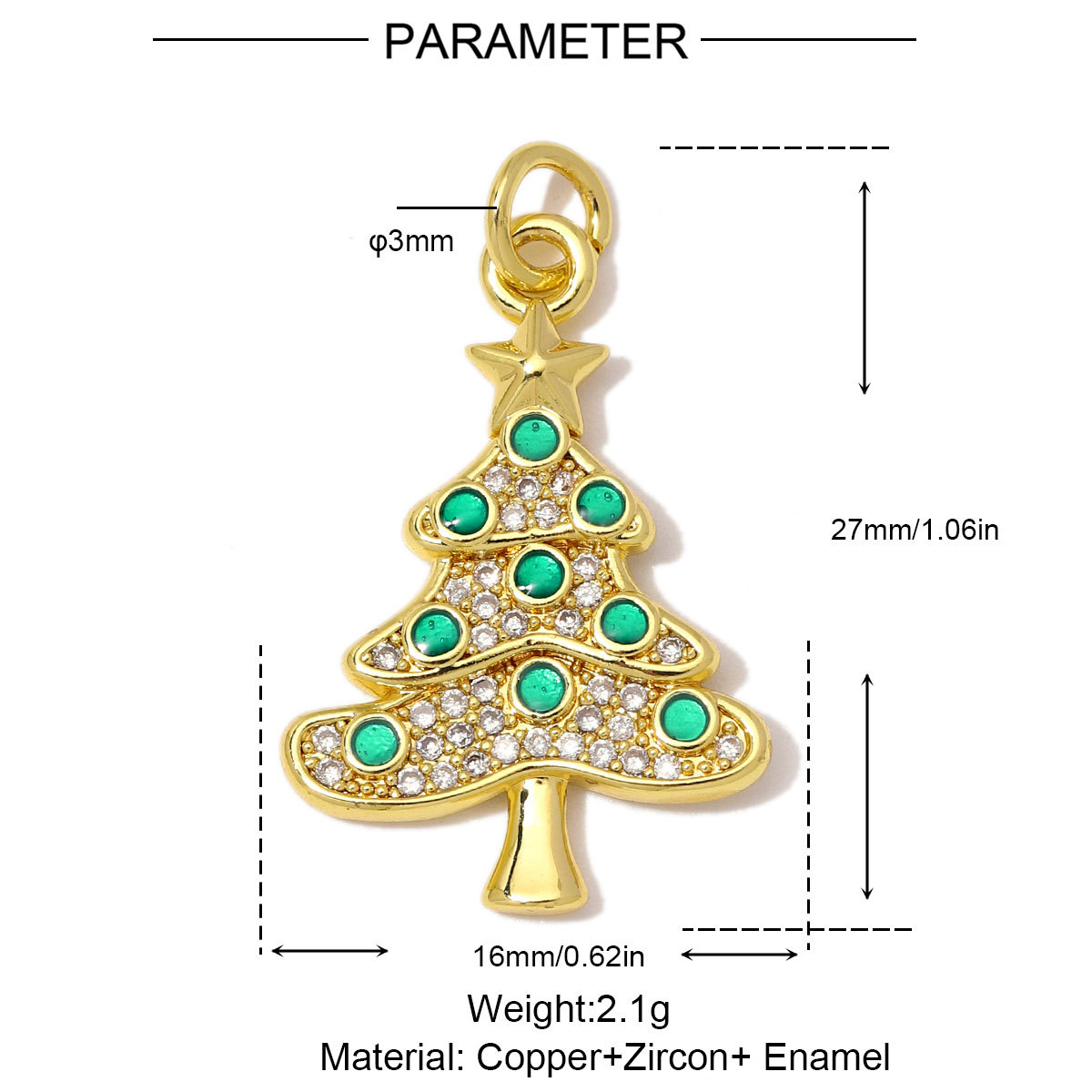 6pcs/Lot Wholesale Copper Zircon Santa Claus Bell DIY Bracelet Charms Snow House Necklace Pendant Woman Christmas Hat Gift Jewelry