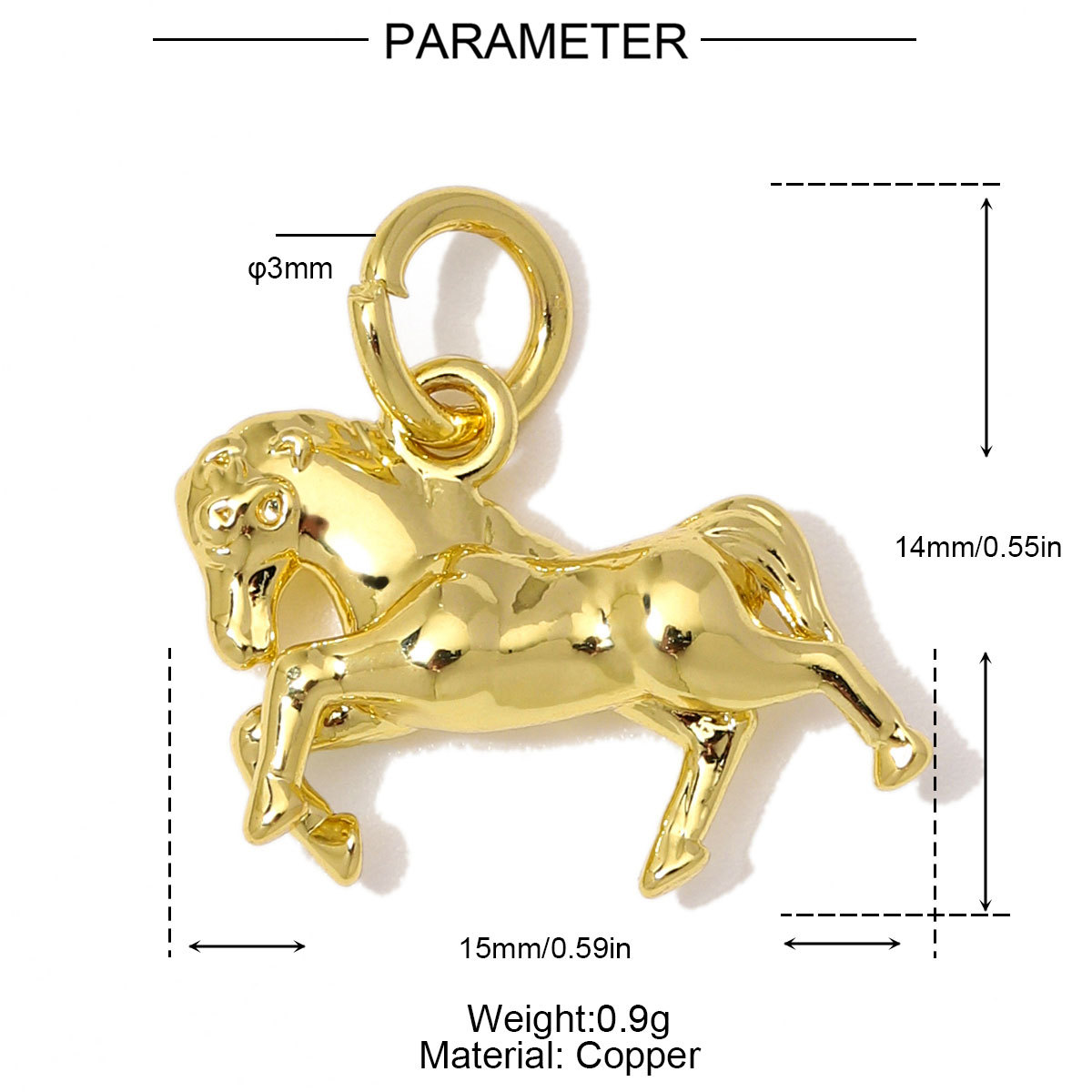 6pcs/Lot Copper Zircon Skull Fish DIY Bracelet Charms Crown Star Plane Necklace Pendant Woman Flower Horse Jewelry Wholesale