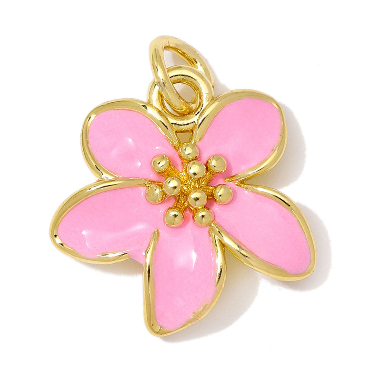 6pcs/Lot Copper Zircon Skull Fish DIY Bracelet Charms Crown Star Plane Necklace Pendant Woman Flower Horse Jewelry Wholesale
