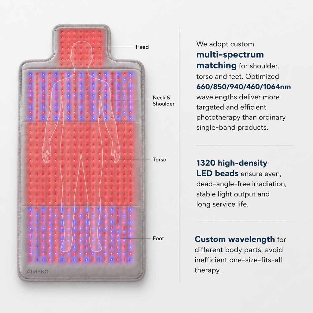 Full Body Red Light Therapy Mat Manufacturer | AIMEKO LED Infrared Therapy Mat OEM Supplier