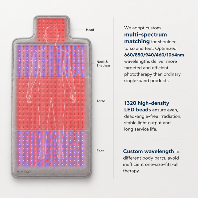 Full Body Red Light Therapy Mat Manufacturer | AIMEKO LED Infrared Therapy Mat OEM Supplier