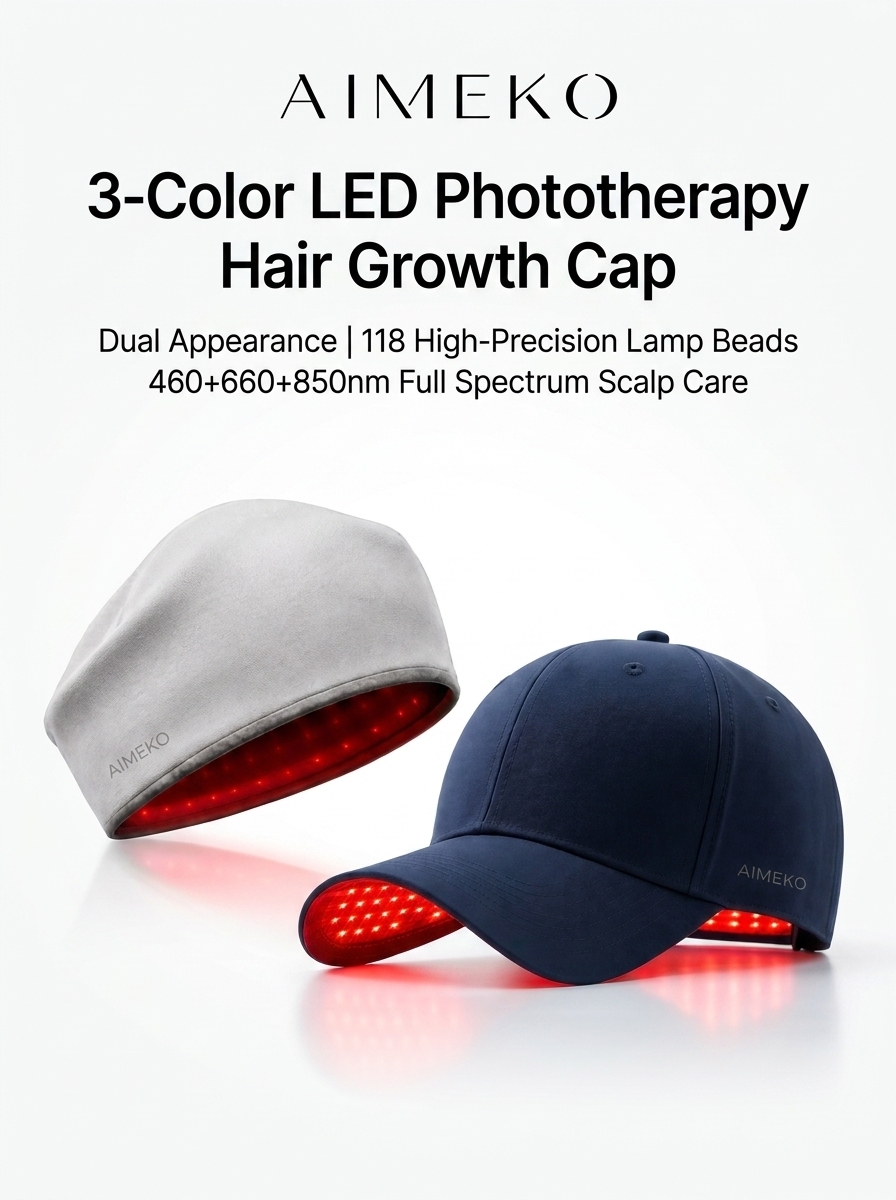 AIMEKO LED Hair Growth Cap Multi-Wavelength Wearable LED Hair Growth Solution