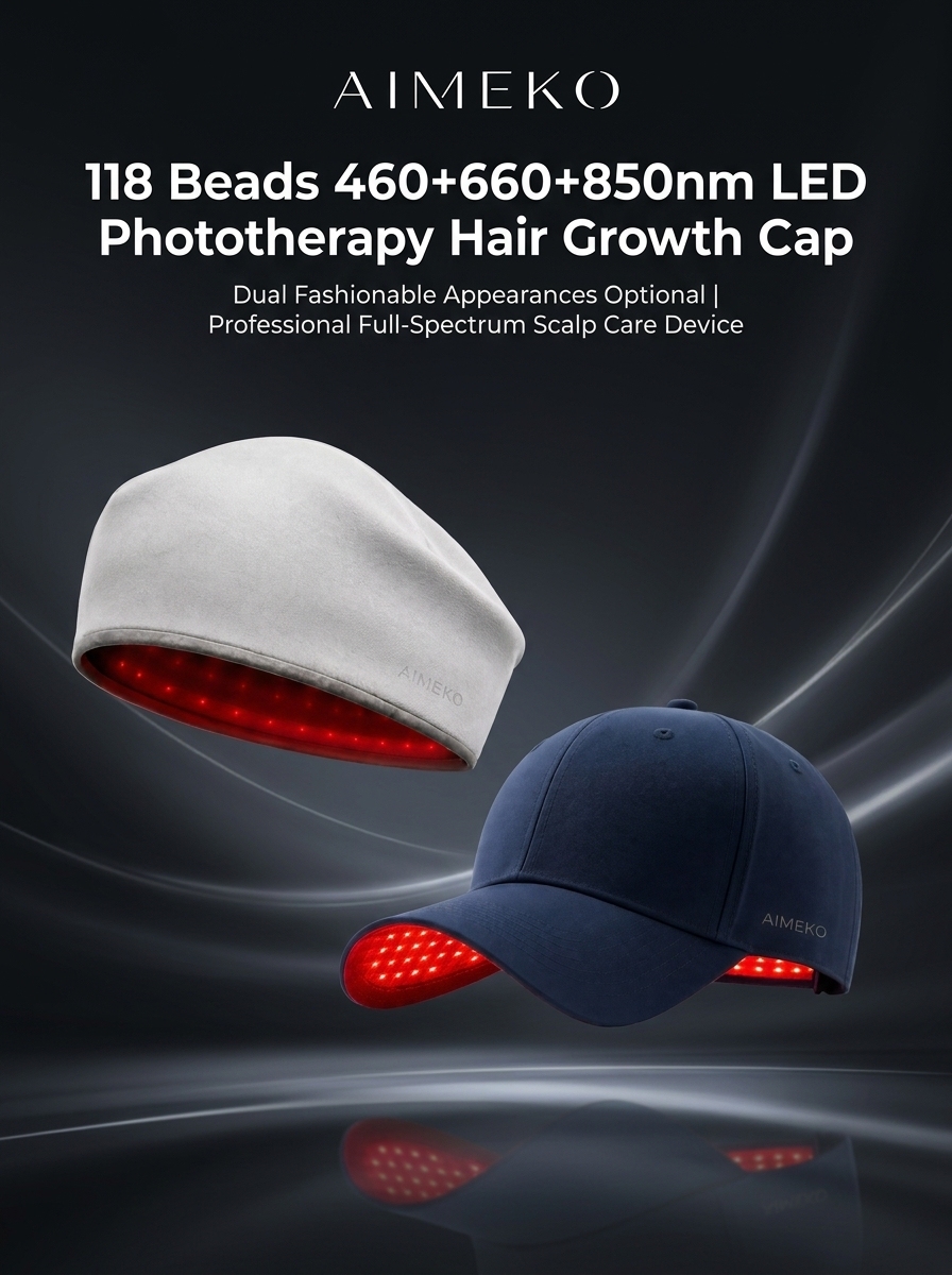 AIMEKO LED Hair Growth Cap Multi-Wavelength Wearable LED Hair Growth Solution