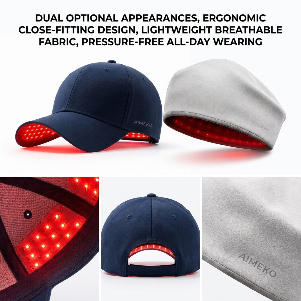 AIMEKO LED Hair Growth Cap Multi-Wavelength Wearable LED Hair Growth Solution