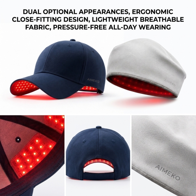 AIMEKO LED Hair Growth Cap Multi-Wavelength Wearable LED Hair Growth Solution
