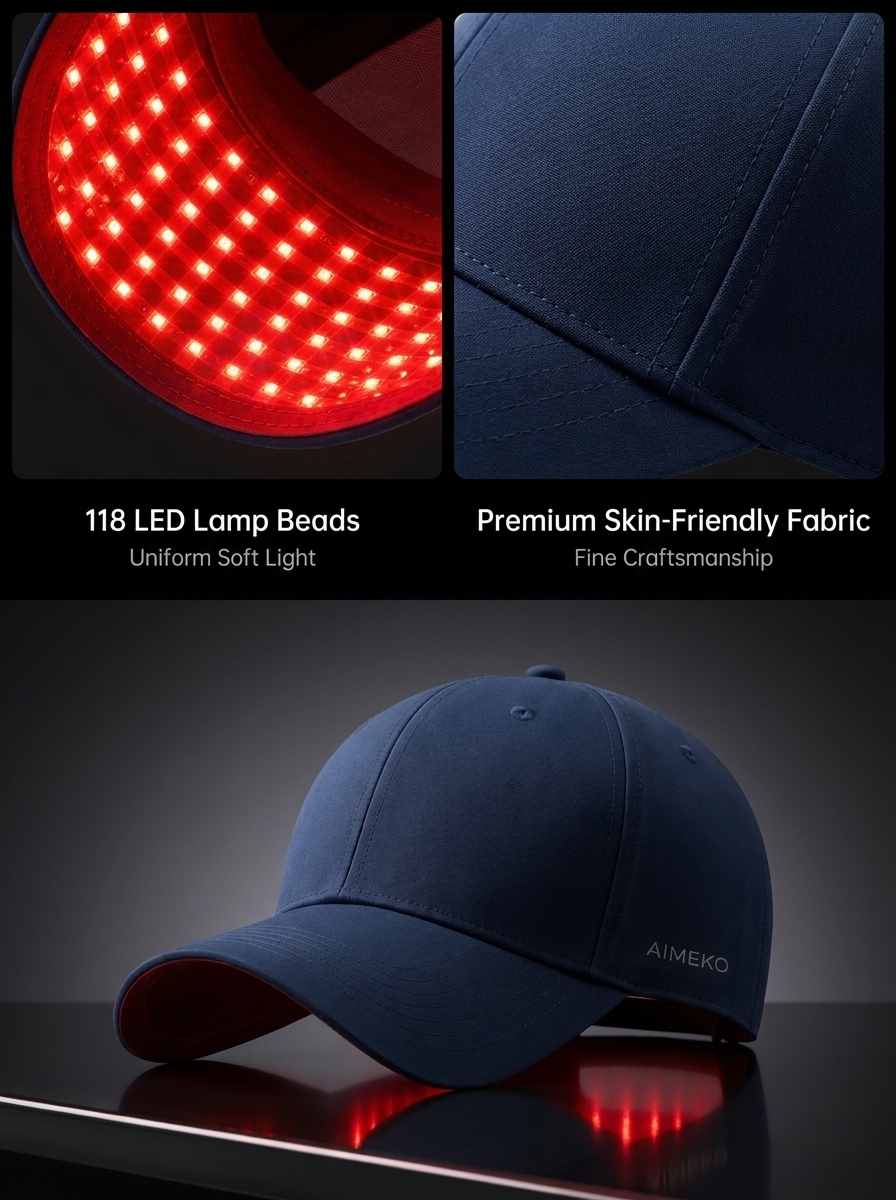 AIMEKO LED Hair Growth Cap Multi-Wavelength Wearable LED Hair Growth Solution