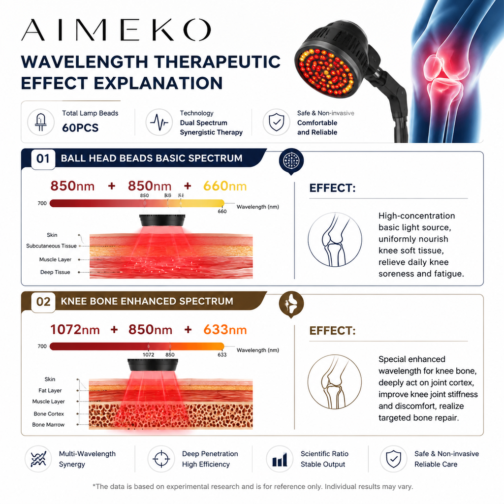 AIMEKO Red Light Therapy Knee Wrap Customized Dual-Zone LED Wellness Solution For Wearable Applications