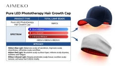 AIMEKO LED Hair Growth Cap Multi-Wavelength Wearable LED Hair Growth Solution