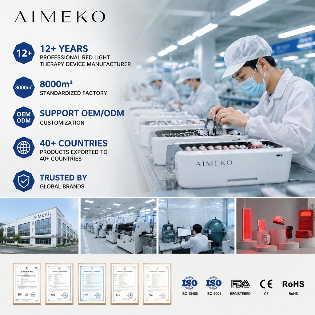 AIMEKO Red Light Therapy Knee Wrap Customized Dual-Zone LED Wellness Solution For Wearable Applications