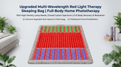 AIMEKO Red Light Therapy Blanket Full Body Photobiomodulation Device with Customized Multi-Wavelength Zones 520nm 460nm 660nm 850nm 940nm LED Light Therapy Mat for Skin Rejuvenation Muscle Recovery Wellness