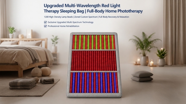 AIMEKO Red Light Therapy Blanket Full Body Photobiomodulation Device with Customized Multi-Wavelength Zones 520nm 460nm 660nm 850nm 940nm LED Light Therapy Mat for Skin Rejuvenation Muscle Recovery Wellness