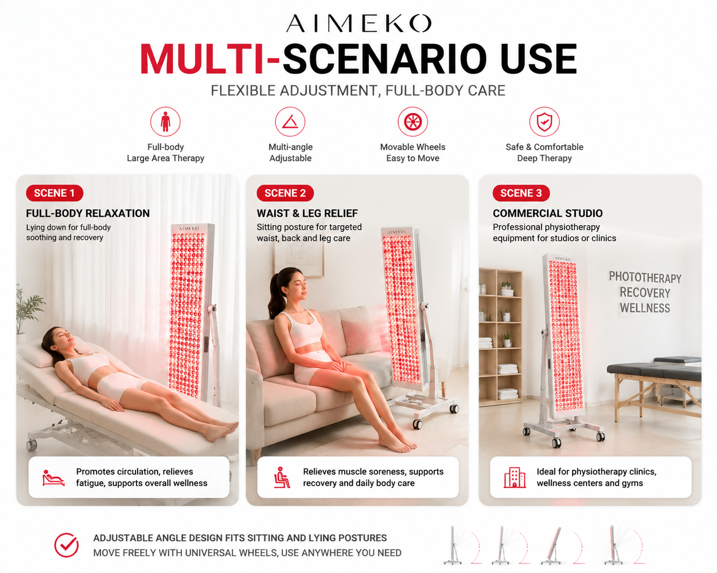AIMEKO Standing LED Light Therapy Panel