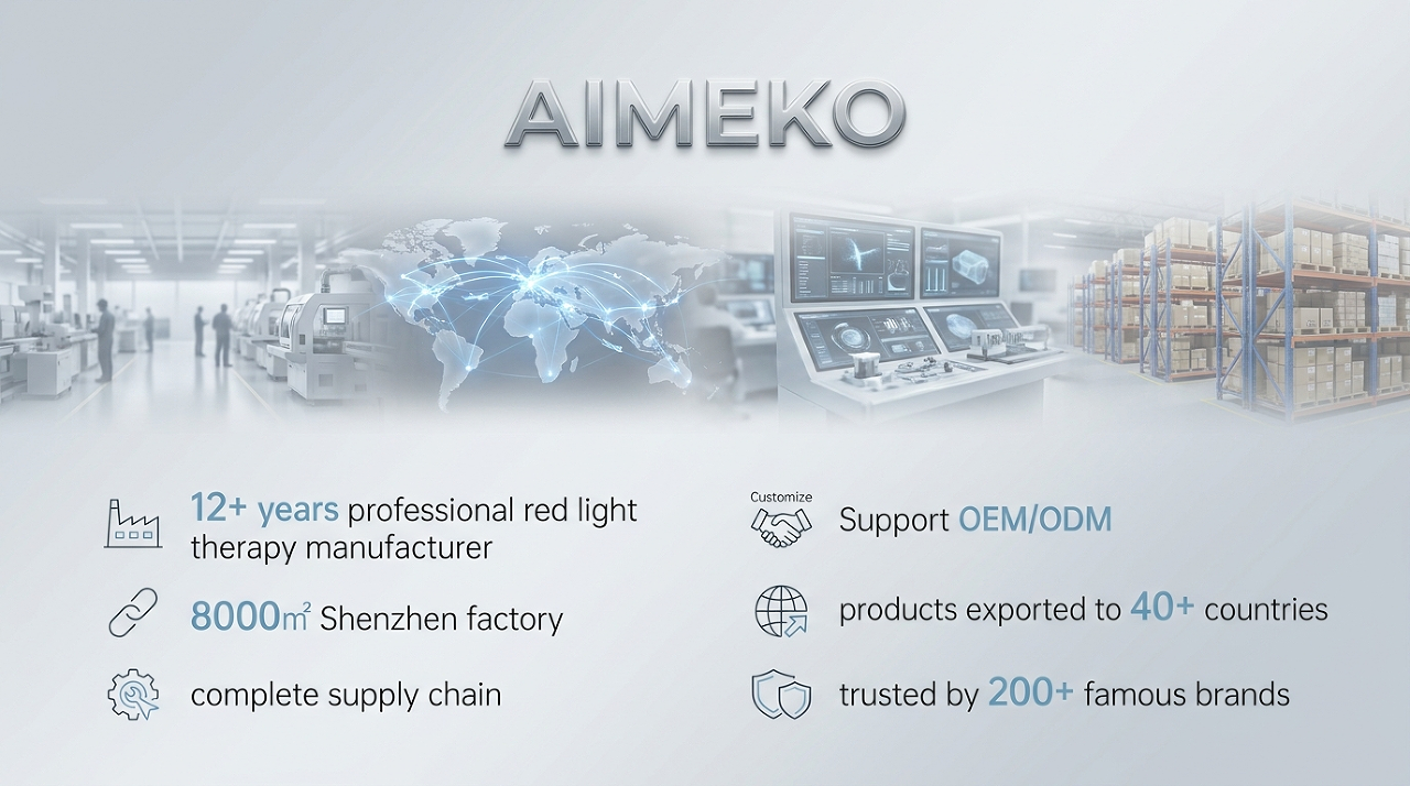 AIMEKO Multi-Spectrum LED Facial Phototherapy Mask 6-Wavelength Customized LED Skincare Solution Manufacturer