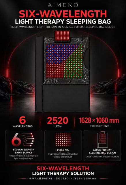 Full Body Red Light Therapy Sleeping Bag Manufacturer | AIMEKO Multi-Wavelength LED Photobiomodulation Sleeping Bag