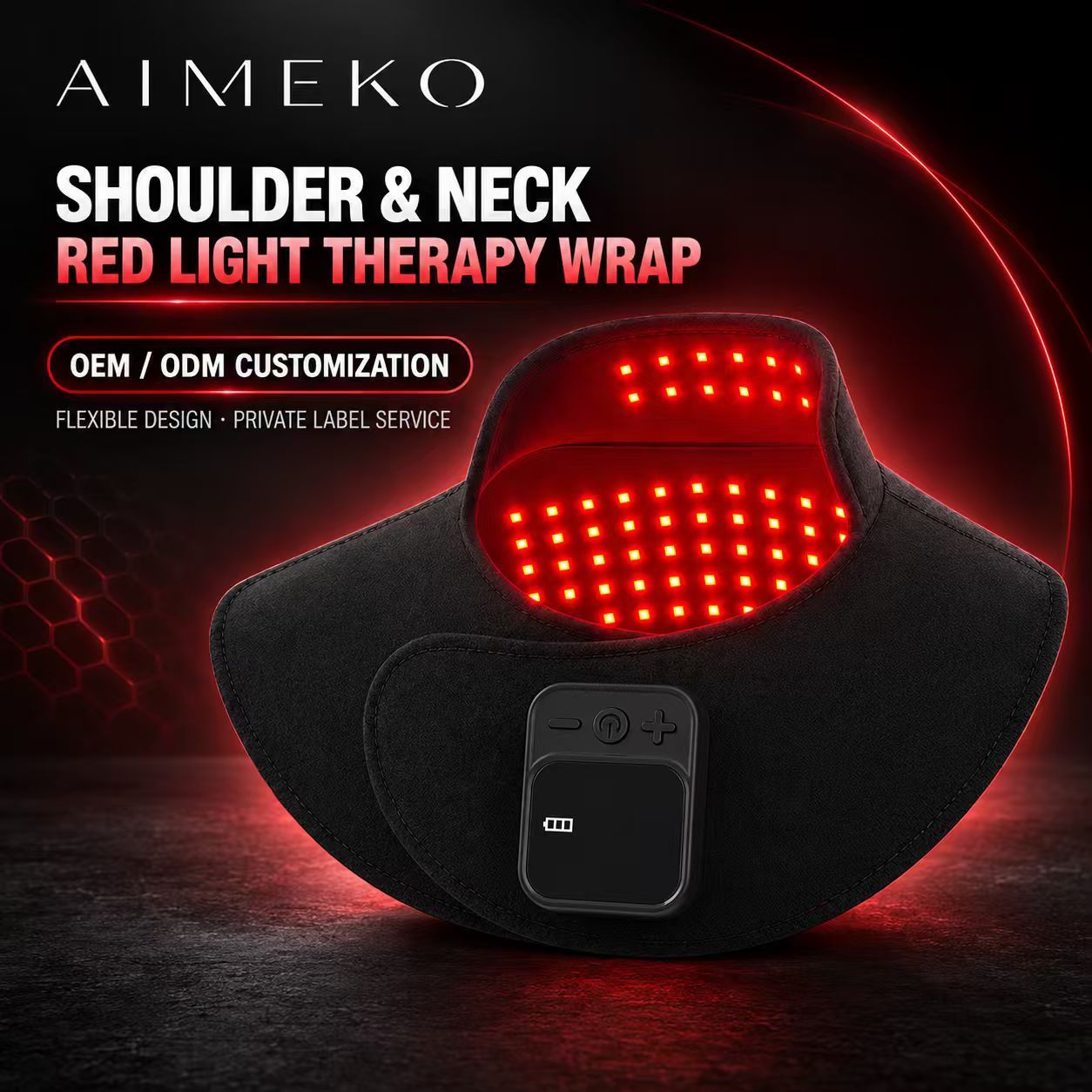 Shoulder & Neck Red Light Therapy Wrap Manufacturer | AIMEKO Wearable Red Light Solution