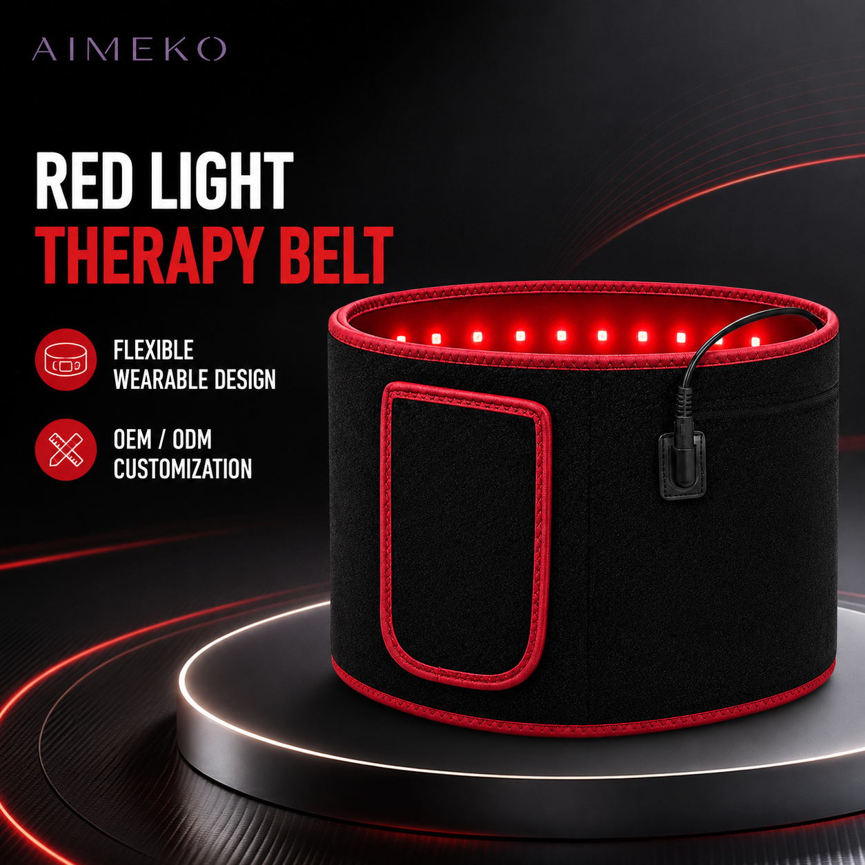Red Light Therapy Belt Manufacturer | AIMEKO Wearable Body Care Solution
