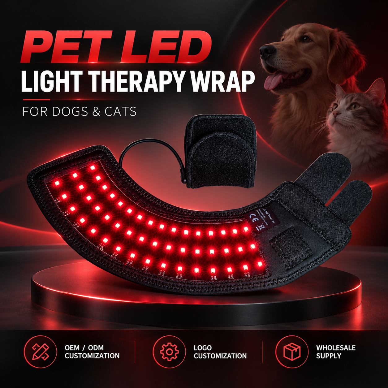 Pet LED Light Therapy Wrap Manufacturer | AIMEKO Wearable Pet Care Solution