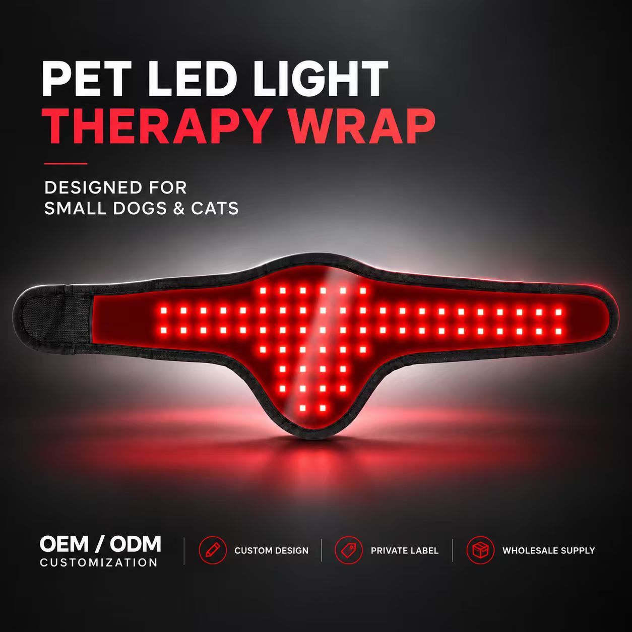 Pet Red Light Therapy Wrap Manufacturer | AIMEKO 660nm + 850nm LED Pet Care Wrap