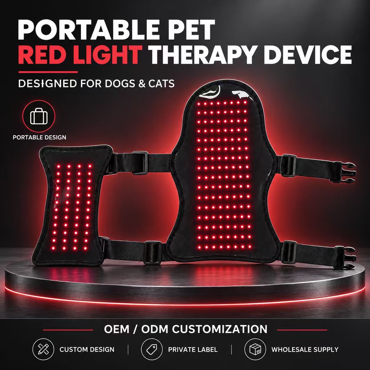 Portable Pet Red Light Therapy Device Manufacturer | AIMEKO Wearable LED Pet Care Solution