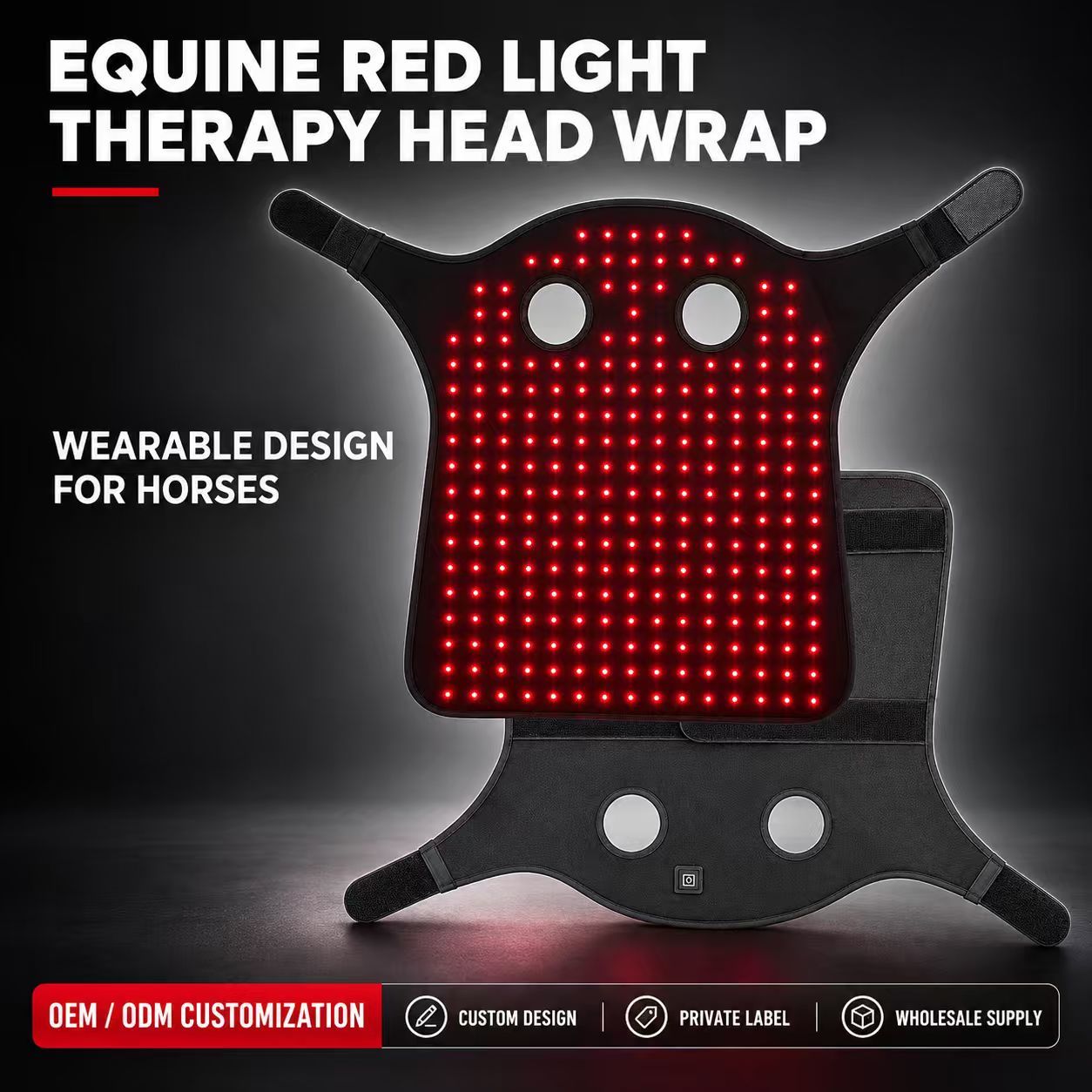 Equine Red Light Therapy Head Wrap Manufacturer | AIMEKO Wearable Horse Head Care Solution