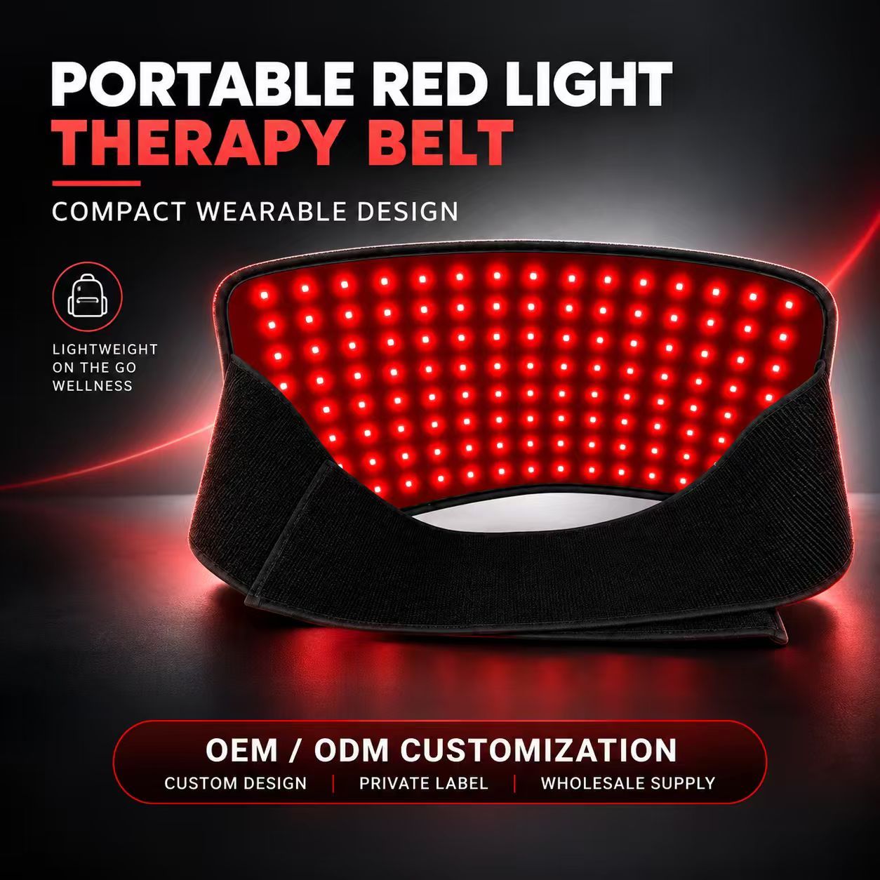 Portable Red Light Therapy Belt Manufacturer | AIMEKO Compact Wearable LED Waist Belt