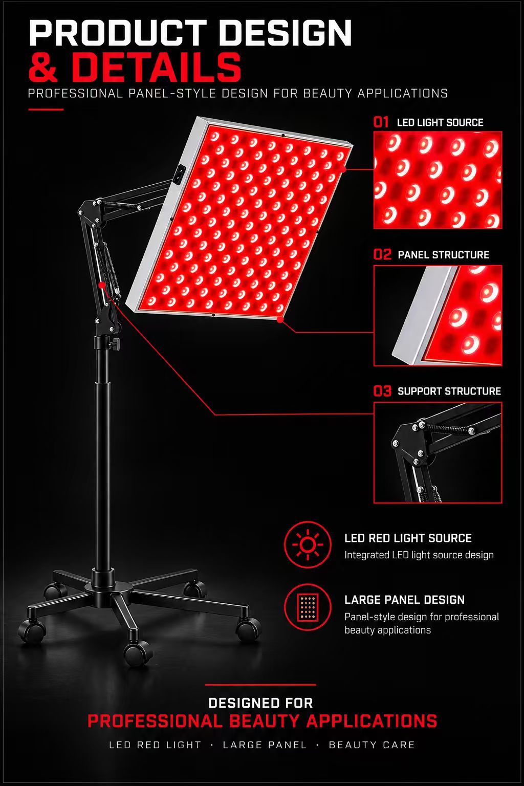 LED Red Light Beauty Panel Manufacturer | AIMEKO Professional Beauty Light Panel