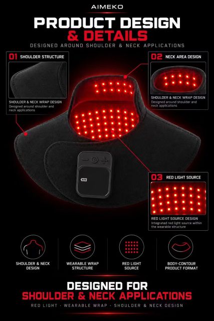 Shoulder & Neck Red Light Therapy Wrap Manufacturer | AIMEKO Wearable Red Light Solution