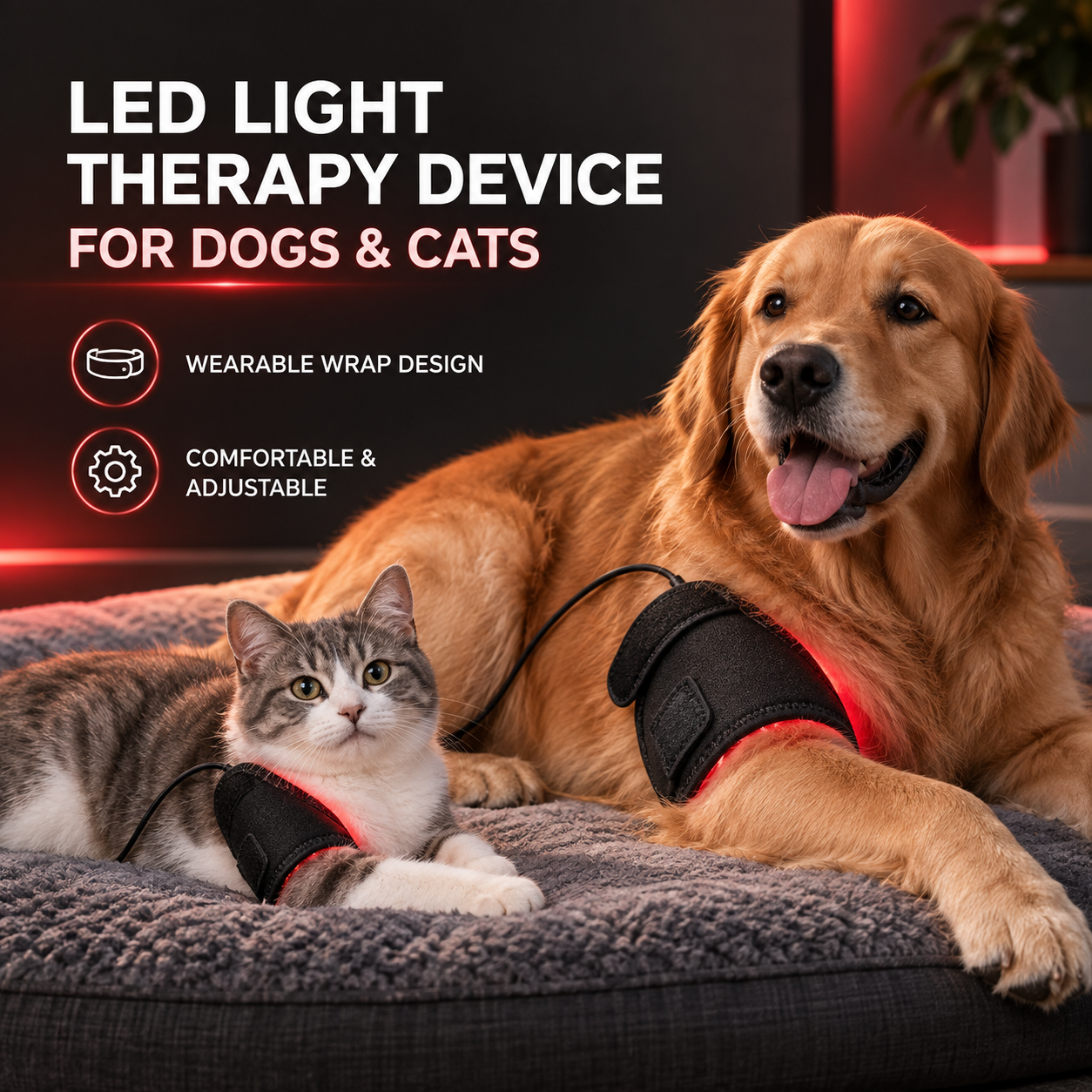 Pet LED Light Therapy Wrap Manufacturer | AIMEKO Wearable Pet Care Solution